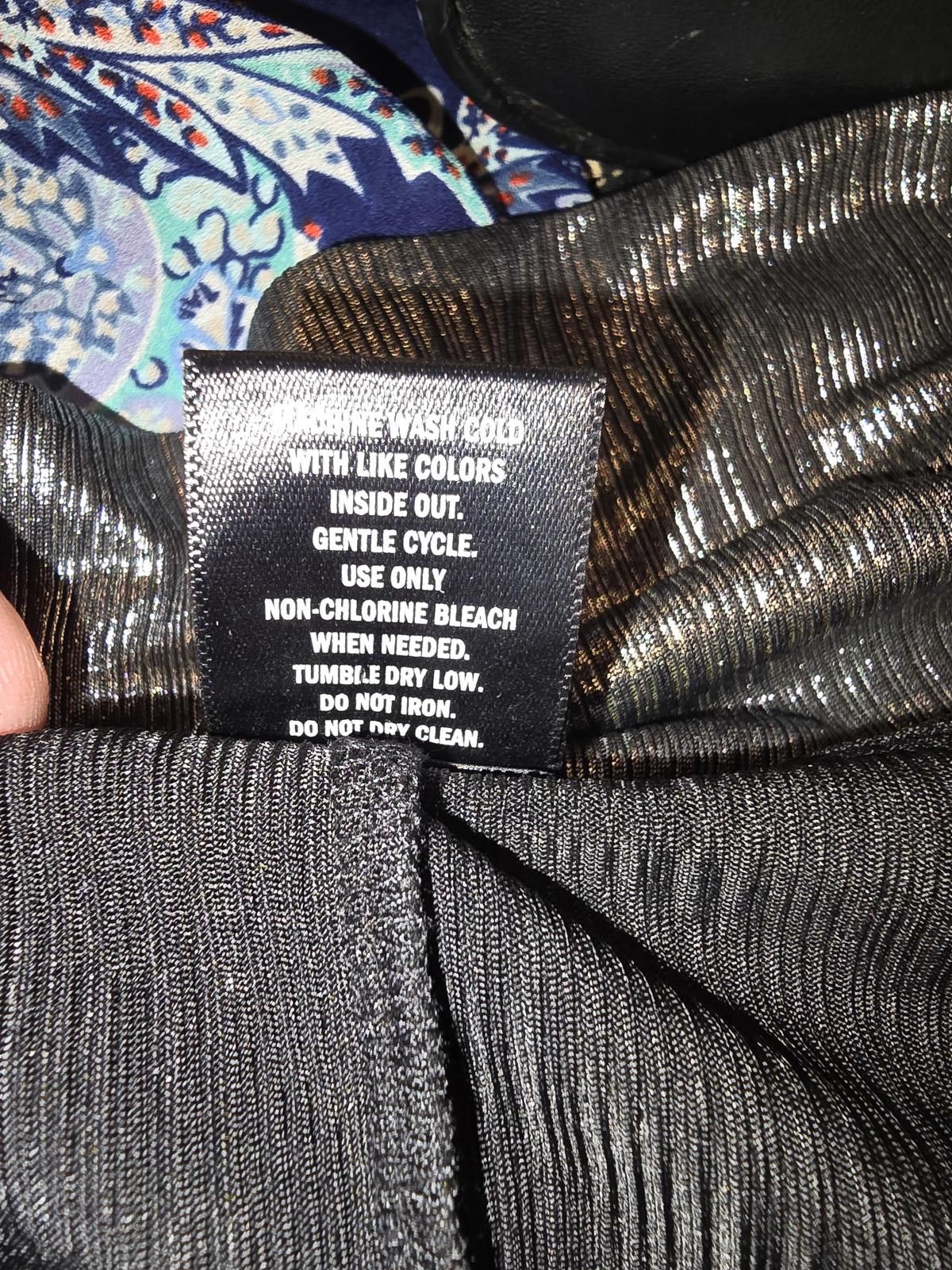 Designer Stylish Black Shimmer Top by Chris Straits - XXL Size XL / US 12-14 / IT 48-50 - 3 Thumbnail
