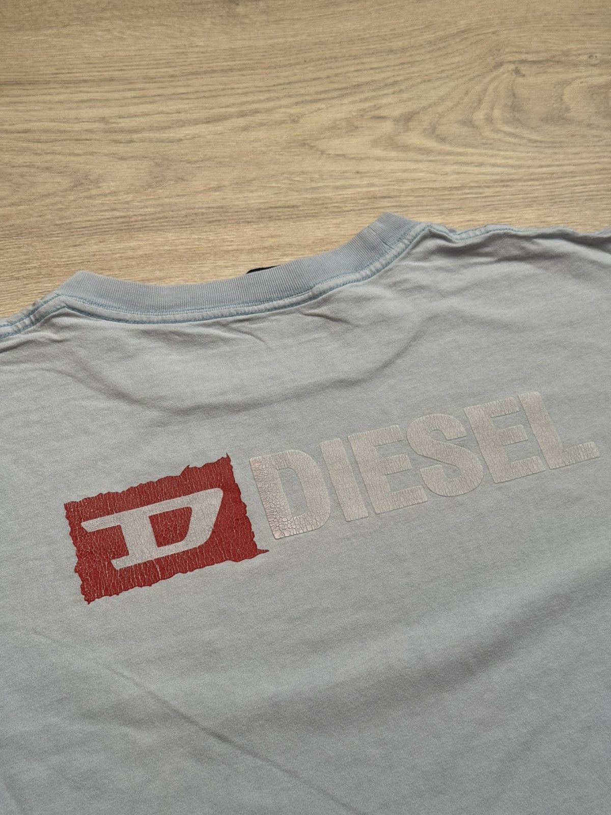 Diesel Vintage 90’s Diesel Distressed y2k Japanese Baggy T-Shirt Size US XL / EU 56 / 4 - 8 Thumbnail