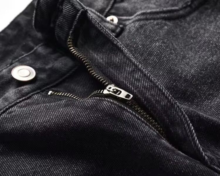 Sandy Black Distressed Damaged Style Jorts Shorts
