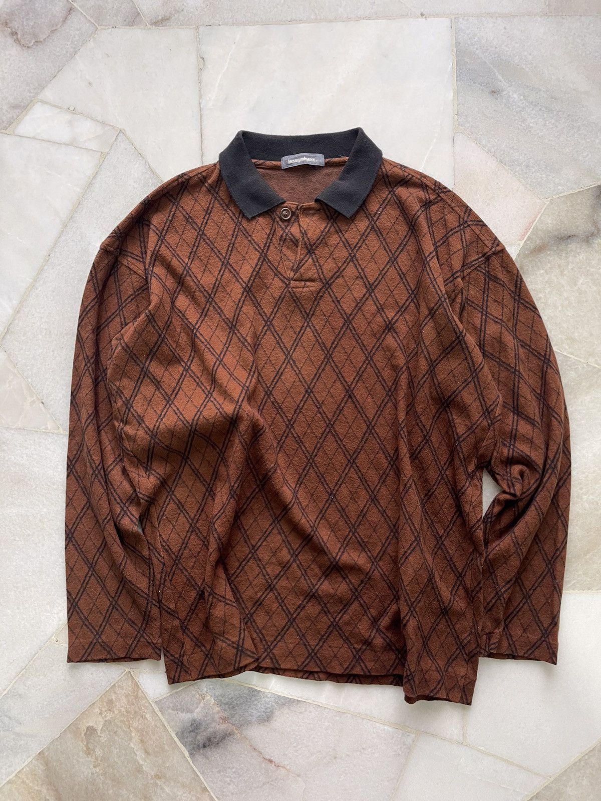 Issey Miyake × Pleats Please Issey Miyake 80s Issey Miyake Polo Long Sleeve Size US L / EU 52-54 / 3 - 2 Thumbnail