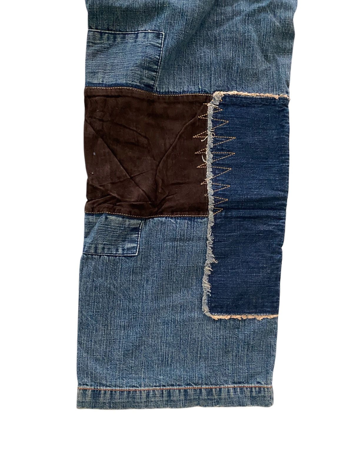 Japanese Brand PEPE JEANS patcwork style Baggy denim pants Kapital style Size US 30 / EU 46 - 4 Thumbnail
