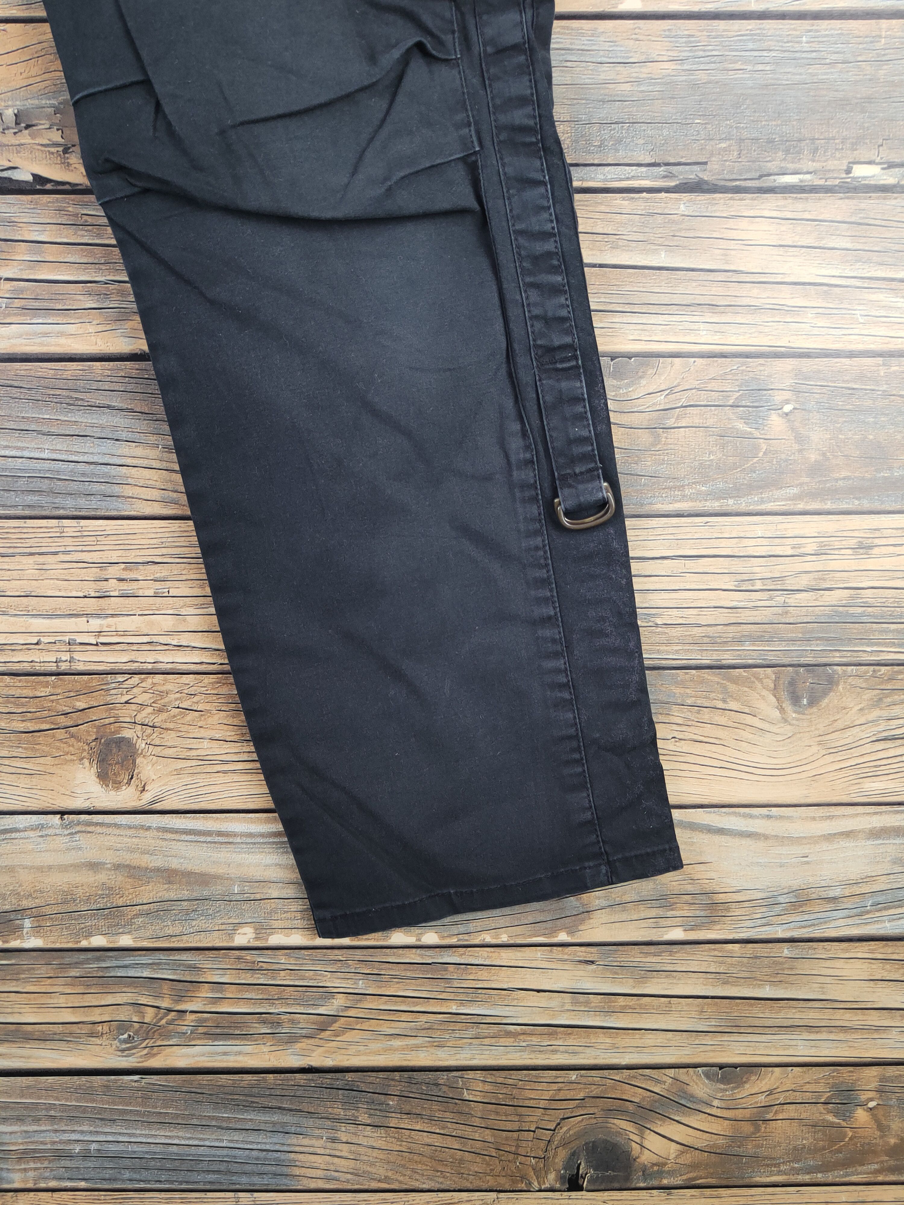 Japanese Brand DL Dreskip Black Multipocket Cargo Pants #Sp46-258T Size US 29 - 6 Thumbnail
