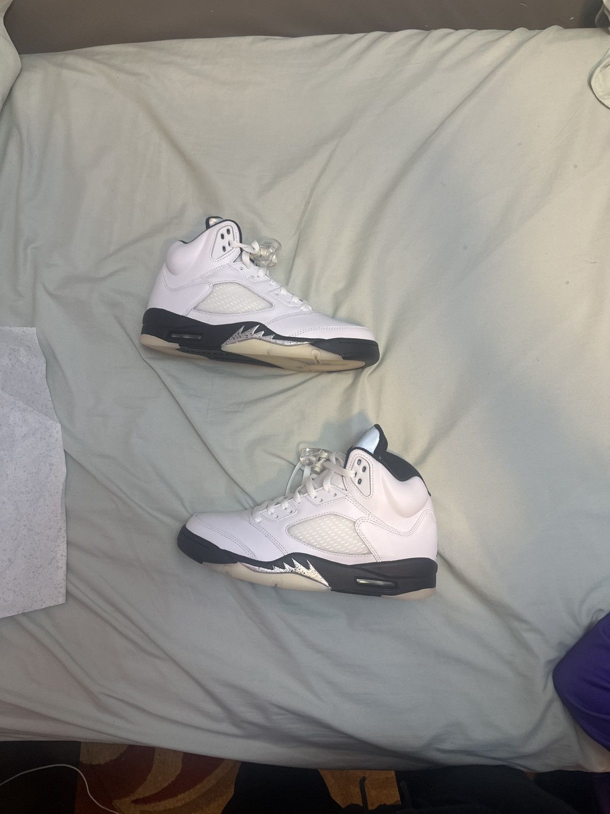Jordan Brand × Nike Air jordan 5 “White Black”/ “Reverse Metallic” Size US 9 / EU 42 - 1 Thumbnail