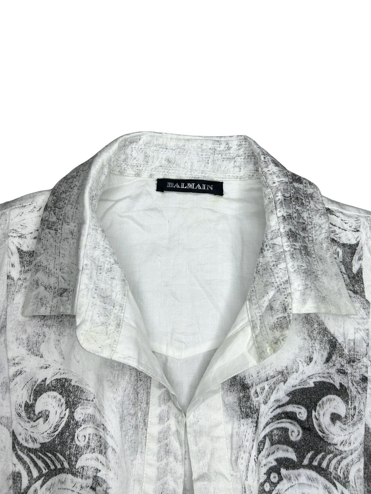 Balmain S/S 12 Printed Shirt Size XS / US 0-2 / IT 36-38 - 3 Thumbnail
