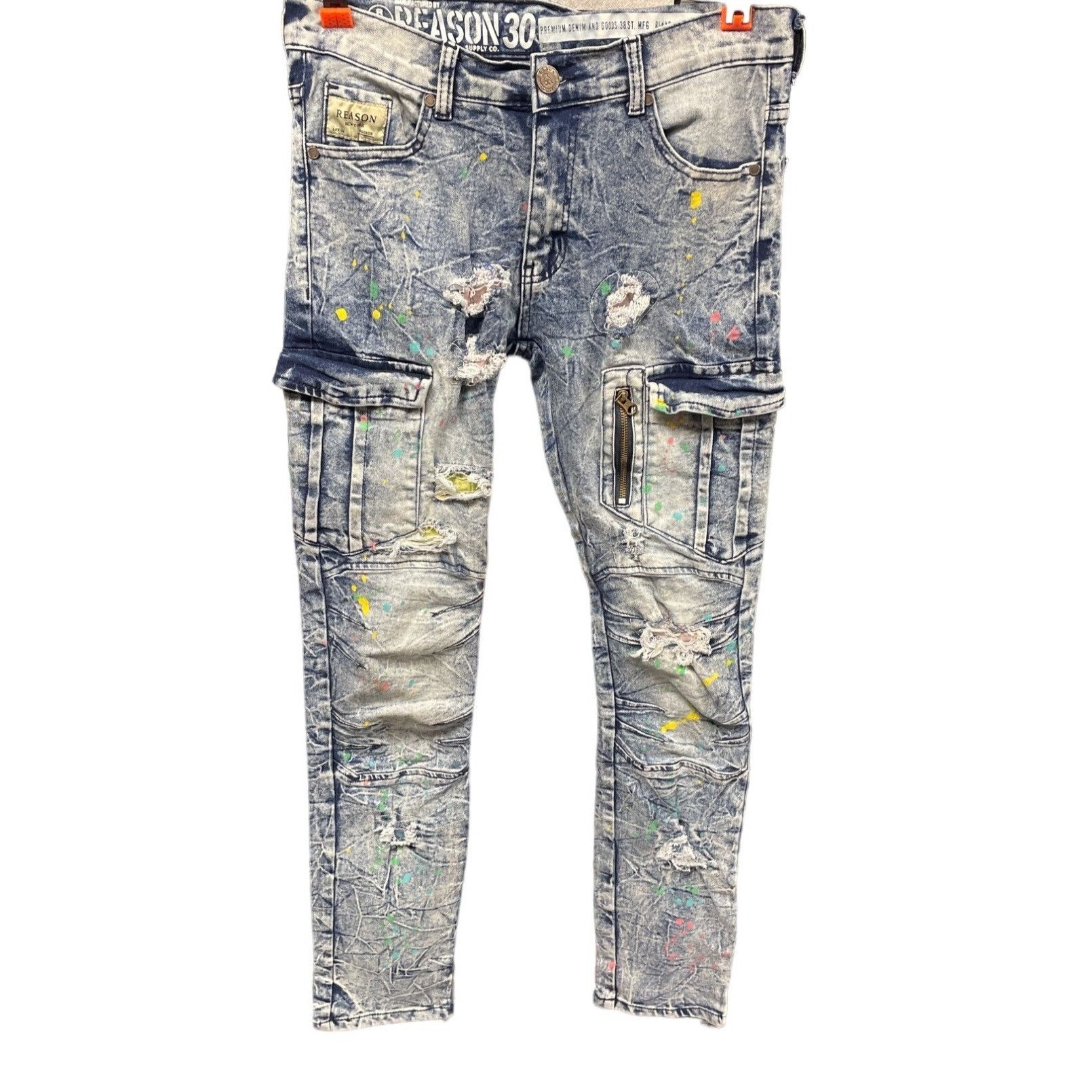 Skinny Jeans Split Color Jeans Mens GFDFD Ripped Jeans For Men