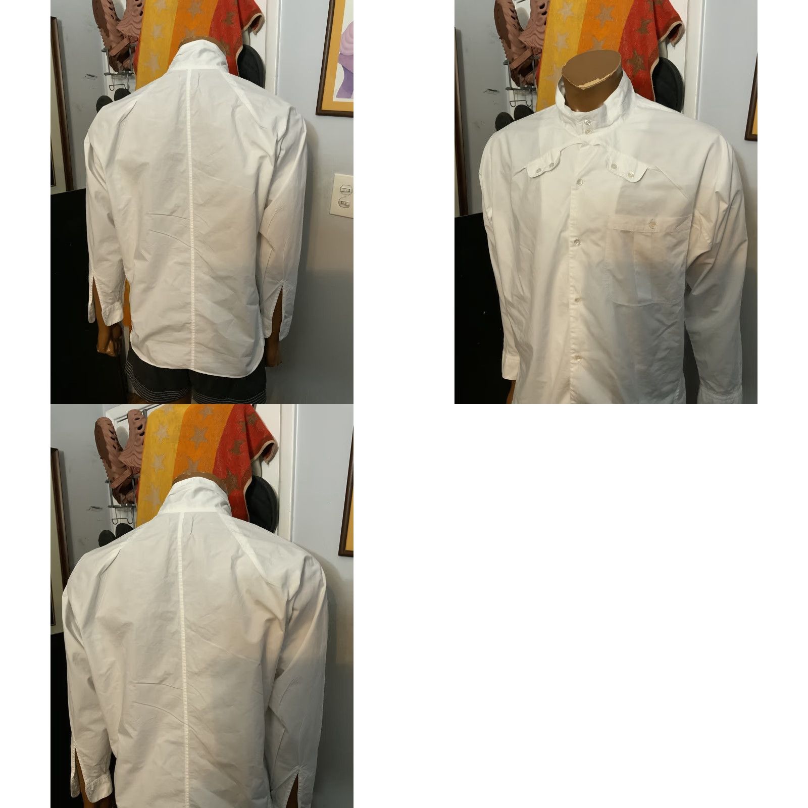 Vintage VINTAGE Shin Hosokawa Pashu Made In Japan White Button Dress Shirt Sz. S 16-27 Mens Womens Boys Girls Size 36R - 9 Thumbnail
