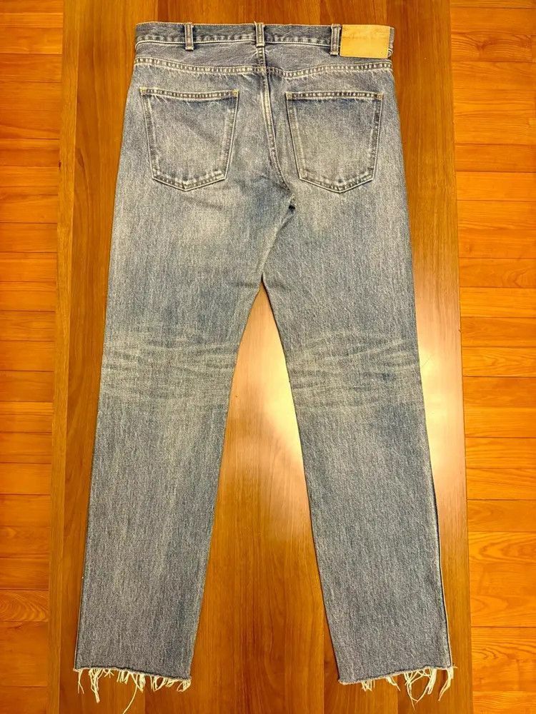 Celine Celine 19SS by Hedi Distressed Cut Straight Lag Denim-2507 Size US 31 - 3 Thumbnail