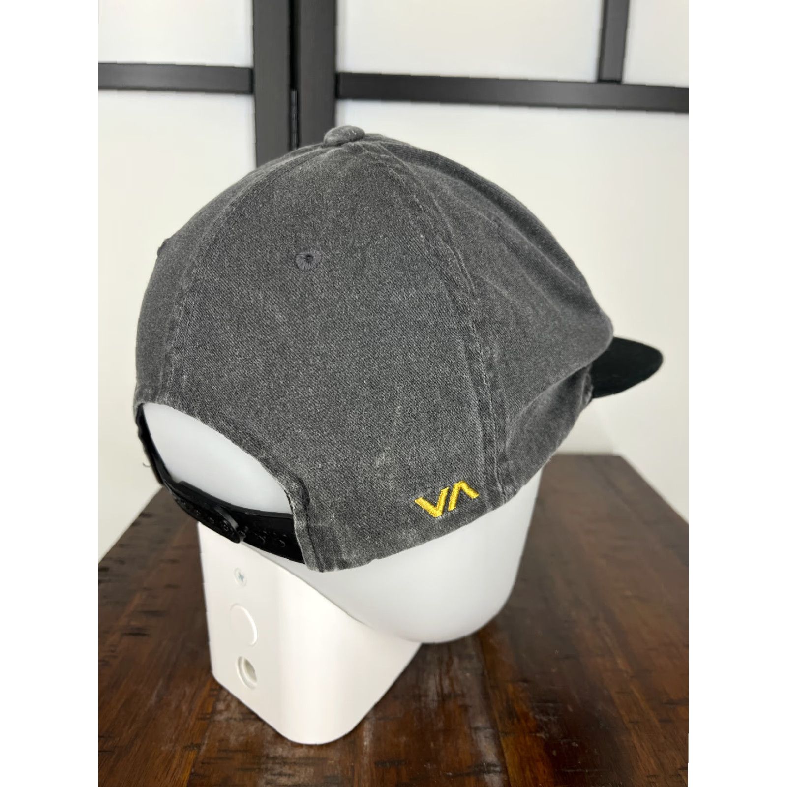 RVCA RVCA Hat Cap Snap Back Adult One Size Gray Embroidered Mid Fit Cotton Size ONE SIZE - 7 Thumbnail