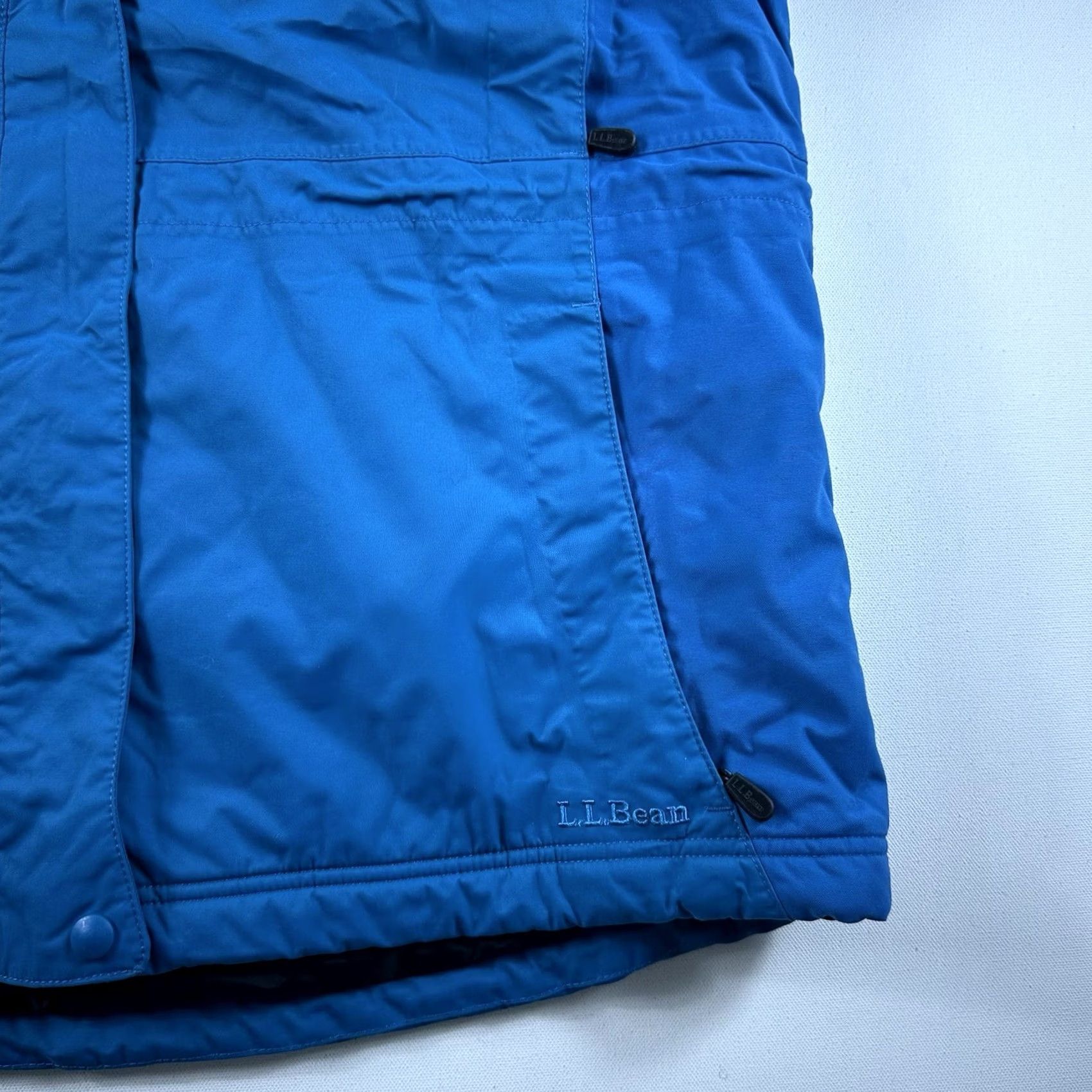 Vintage LL Bean Parka Ski Jacket Women Winter Warm Size XL Reg Blue Full Zip Hooded Long Sleeve Solid Nylon Lining Polyester Insulation Regular Coat/Jacket Size XL / US 12-14 / IT 48-50 - 6 Thumbnail