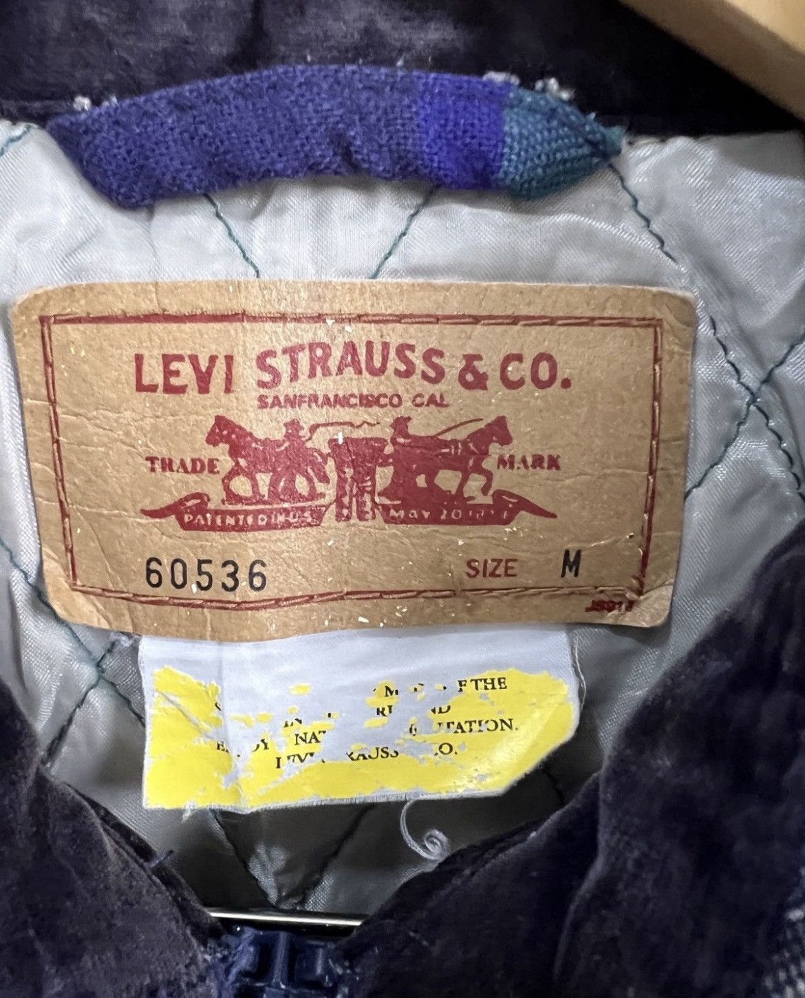 Levi's 🔥Vintage Levis 60536 Quilted Zipper Jacket Size US S / EU 44-46 / 1 - 13 Thumbnail