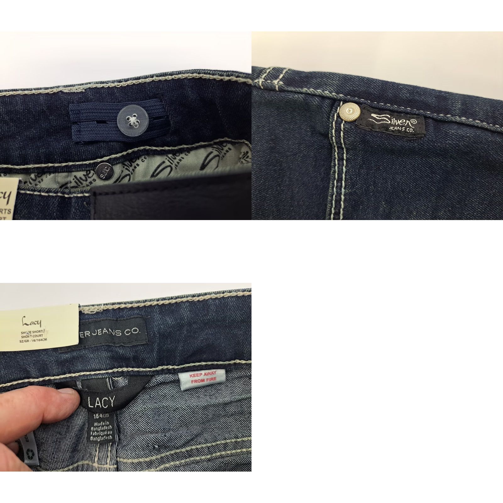 Silver Jeans Co. Silver Jeans Womens 27/28 Mid Rise Denim Shorts Embroidered Cuffed Casual Blue 2.5in Inseam Mens? Size 27" / US 4 / IT 40 - 9 Thumbnail