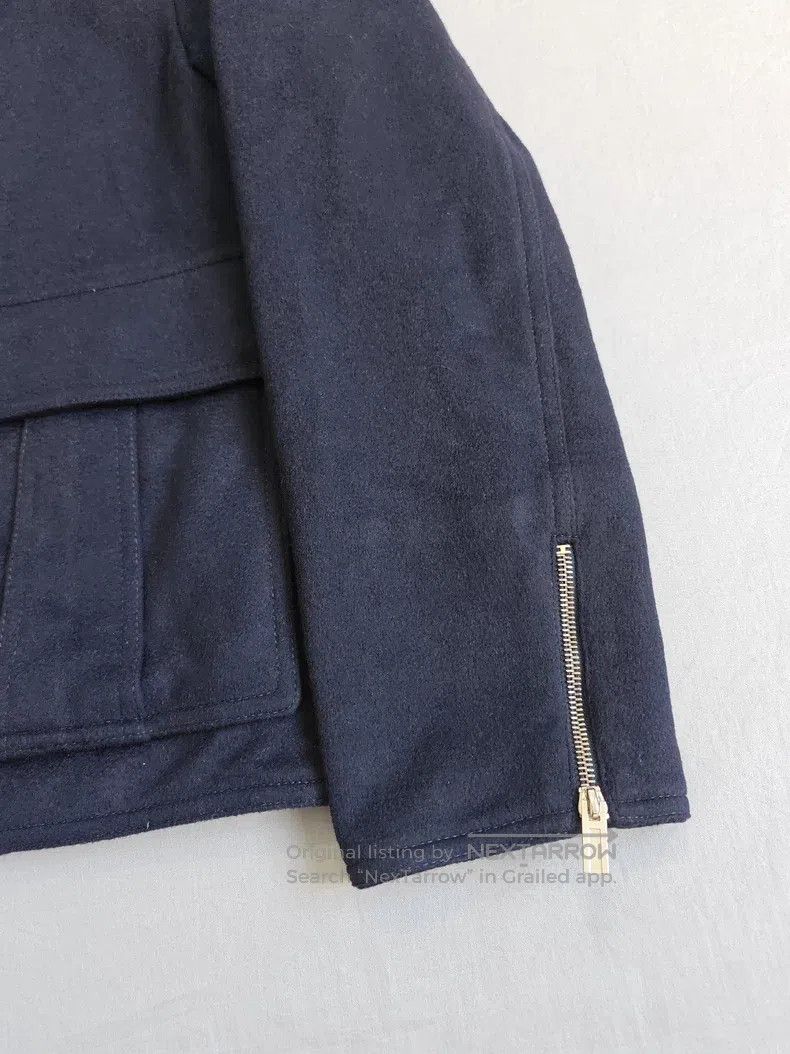 Hermes Hermes Cashmere jacket fur collar, navy blue, 100% cashmer Size US L / EU 52-54 / 3 - 8 Thumbnail