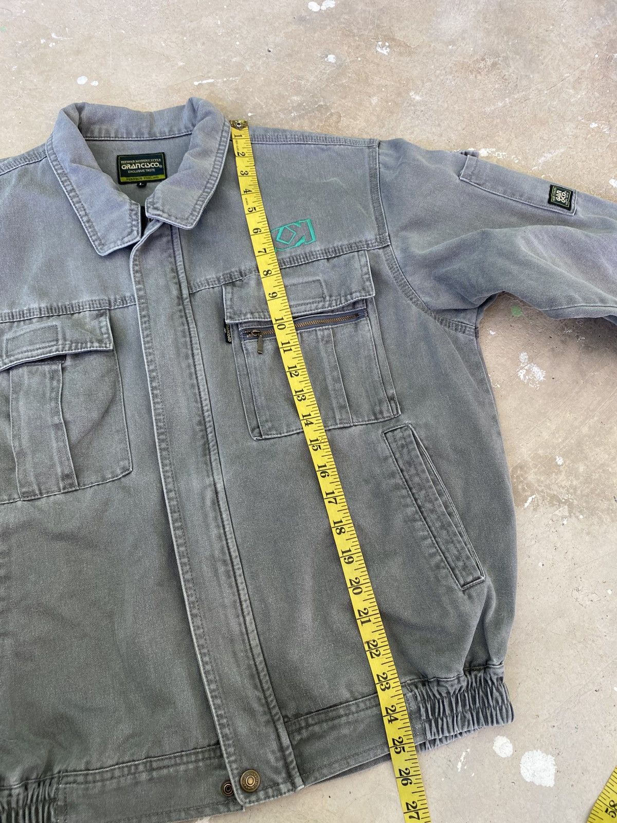 Japanese Brand Grancisco Japanese Workwear Utility Jacket Gray Size US L / EU 52-54 / 3 - 13 Thumbnail