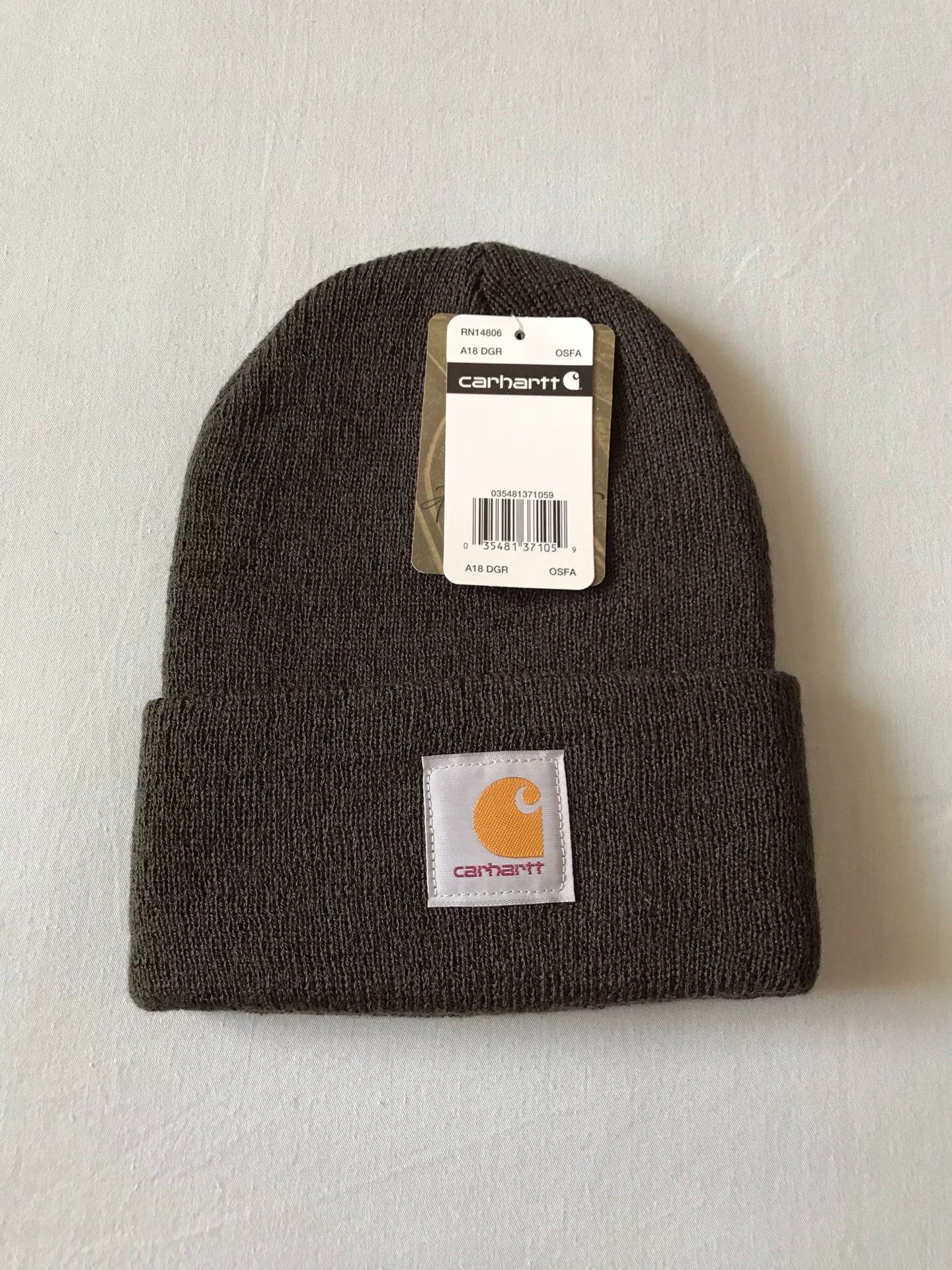 Carhartt Carhartt A18 DGR Dark Green Beanie Size ONE SIZE - 1 Thumbnail