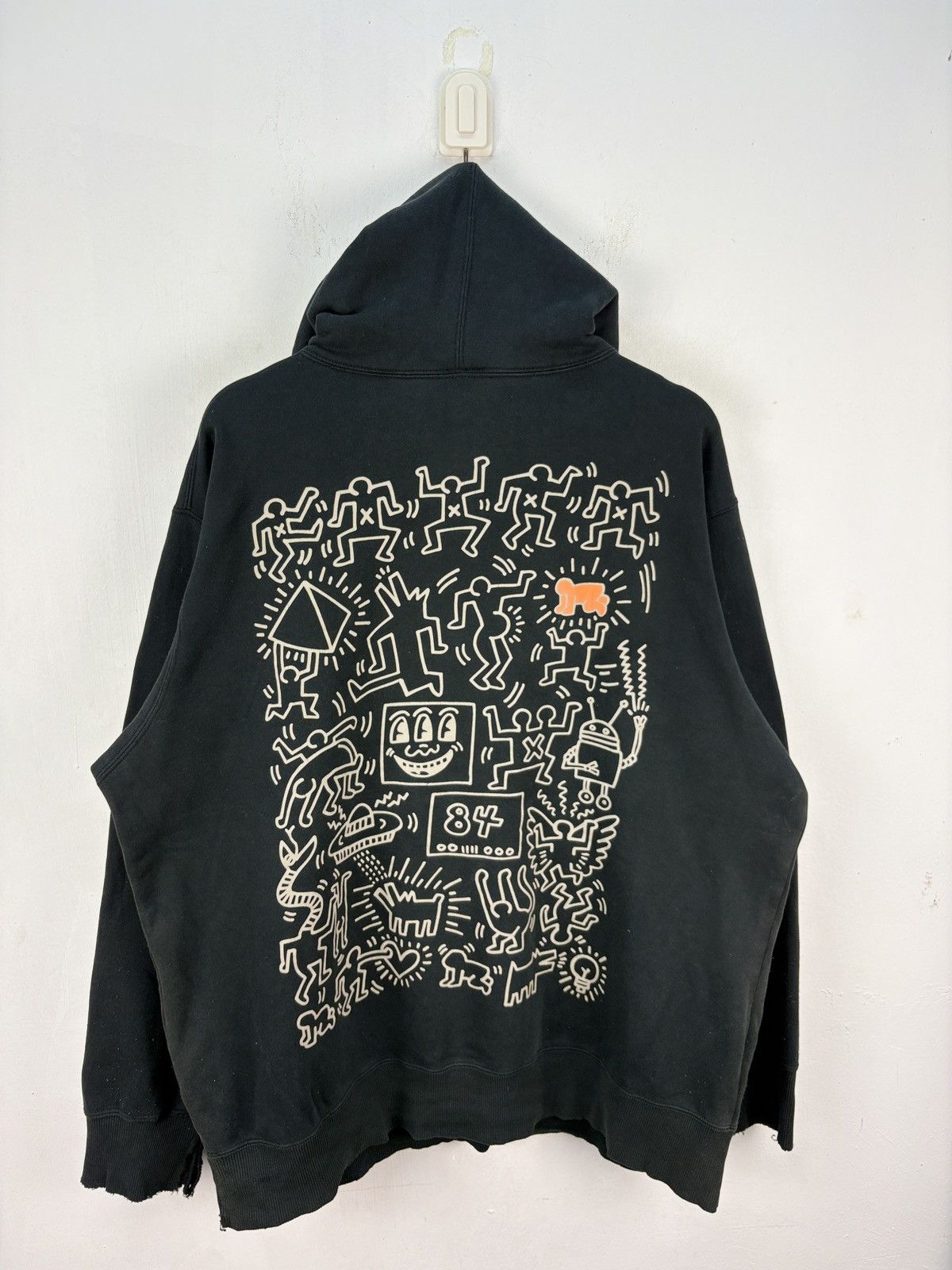 Keith Haring ‼️ Vintage K.Haring Baby Radiant Oversized Hooded Sweatshirt Size US XL / EU 56 / 4 - 1 Thumbnail
