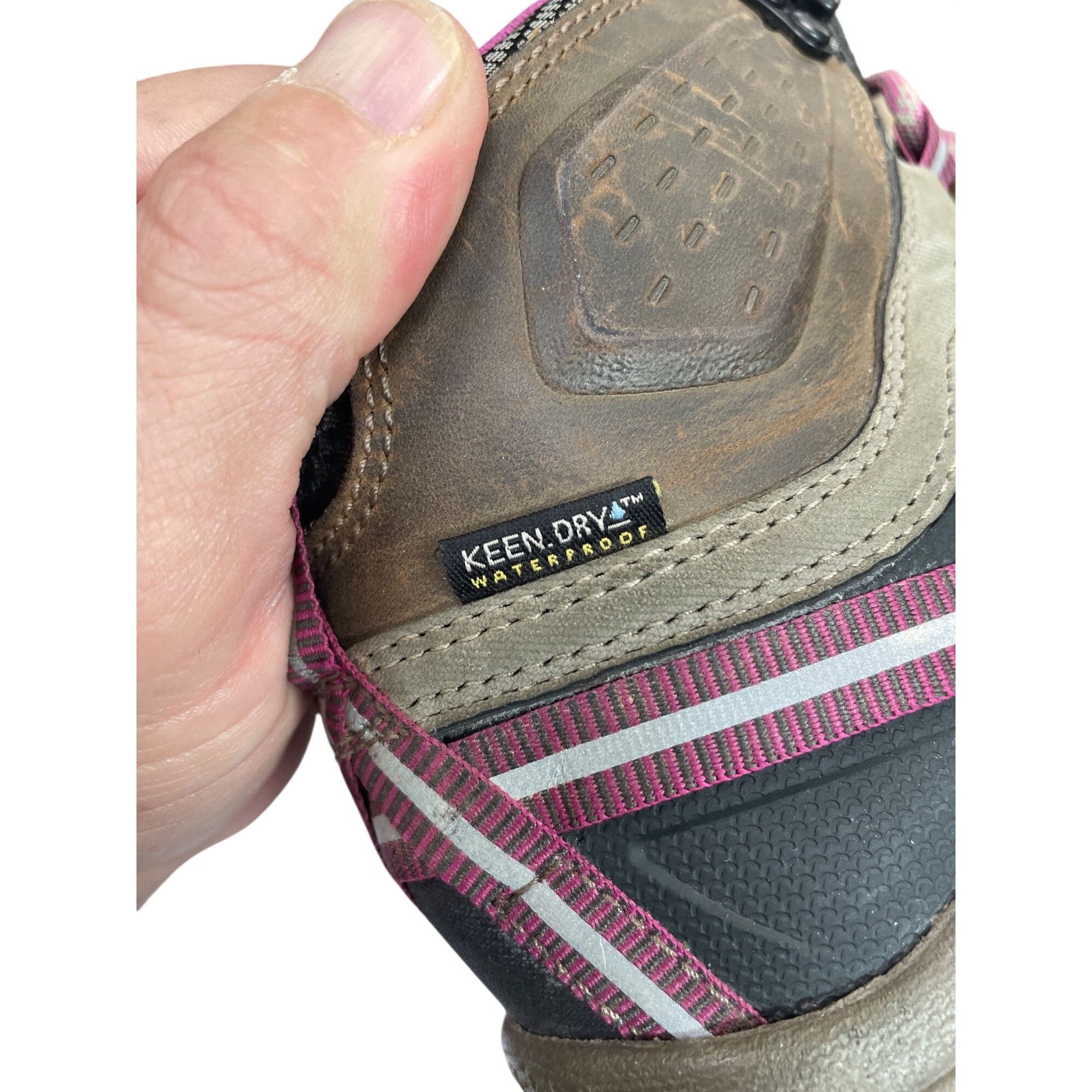KEEN Keen Dry Womans Brown Pink Suede Waterproof Hike Boots Sz 10 Size US 10 / IT 40 - 21 Thumbnail