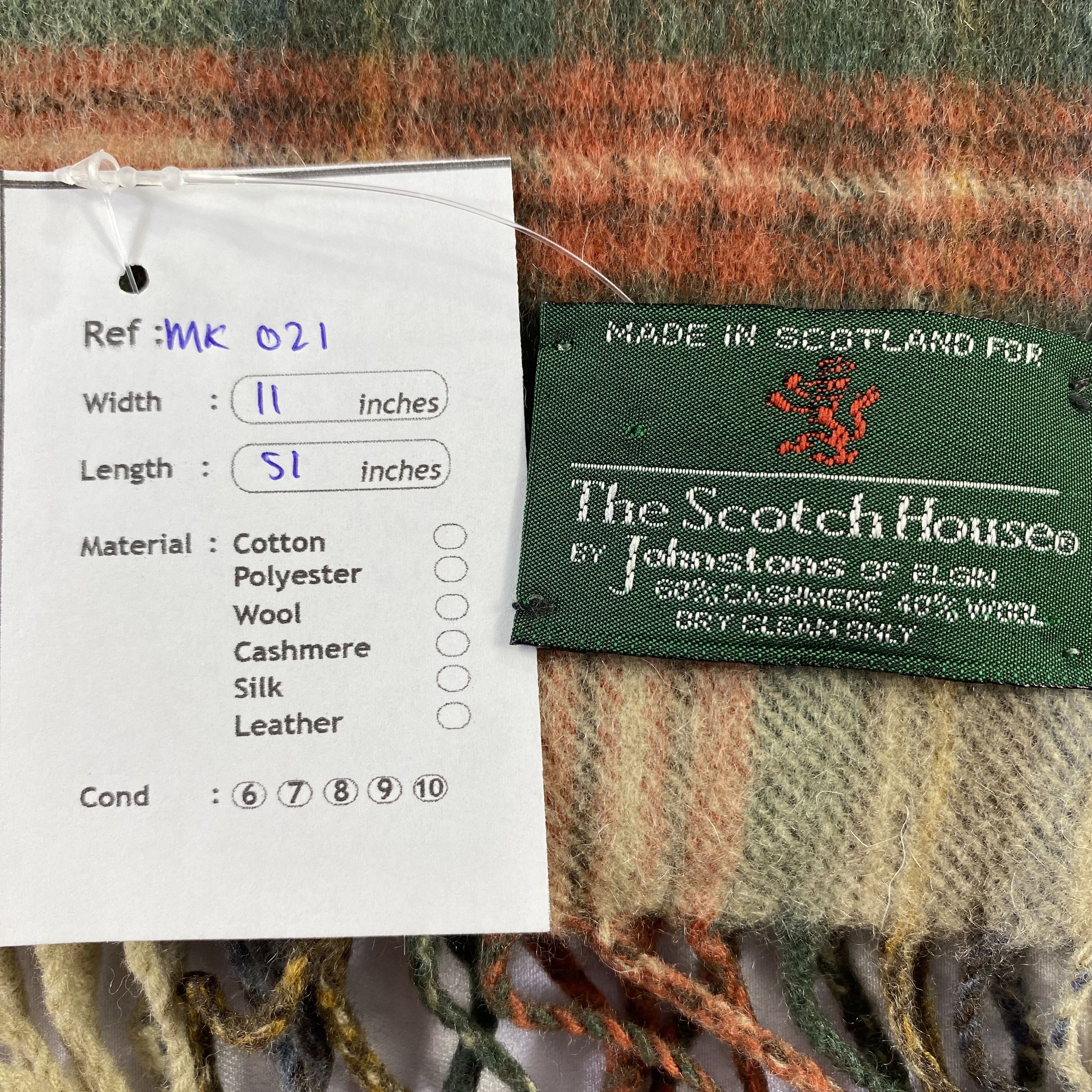 Johnstons Of Elgin × Vintage Plaid Johnstons Of Elgin Scarf Cashmere Wool Muffler Size ONE SIZE - 5 Thumbnail