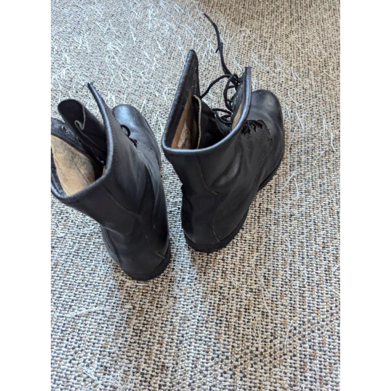 Vintage VINTAGE Cove Shoe Company Combat Boots Men 12.5 XW Black Leather Steel Toe US Army Cove Size US 13 / EU 46 - 8 Thumbnail