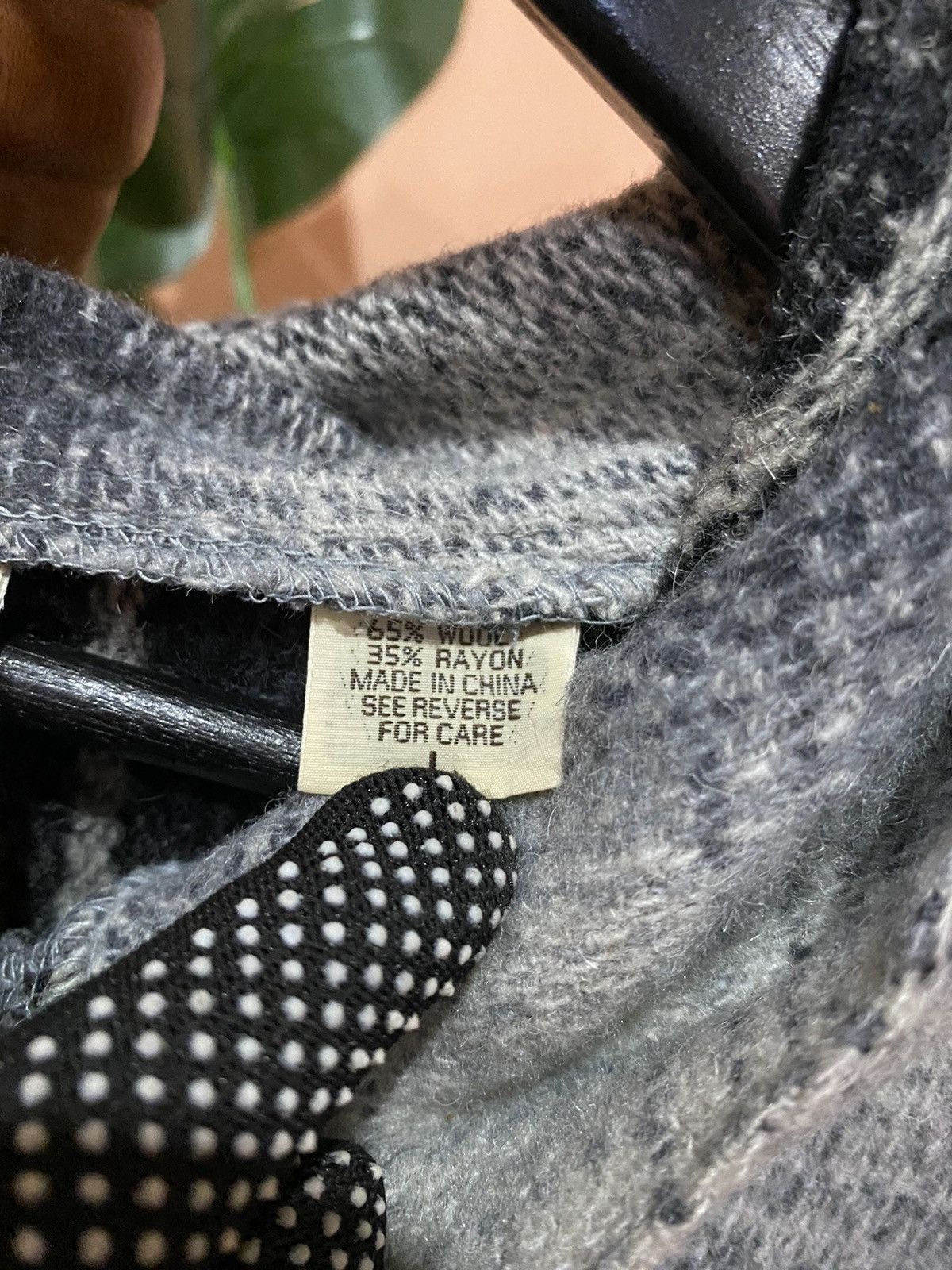 Kiwi Kiwi House Wool-Blend Plaid Hoodie – Gray Tone, Unisex Size US L / EU 52-54 / 3 - 7 Thumbnail