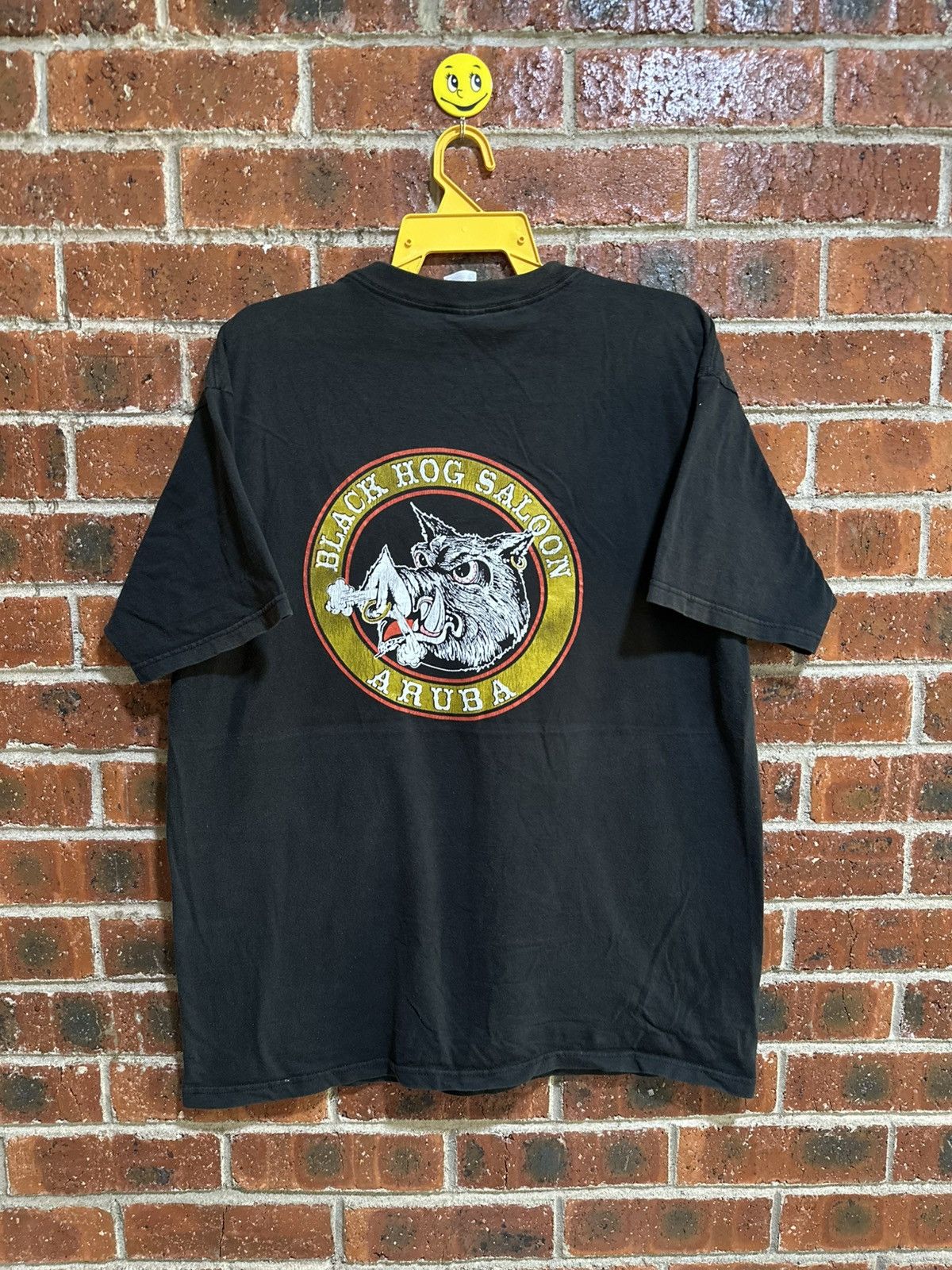 Vintage Vintage Black Hog Saloon Aruba Faded Tee Size US XL / EU 56 / 4 - 1 Thumbnail