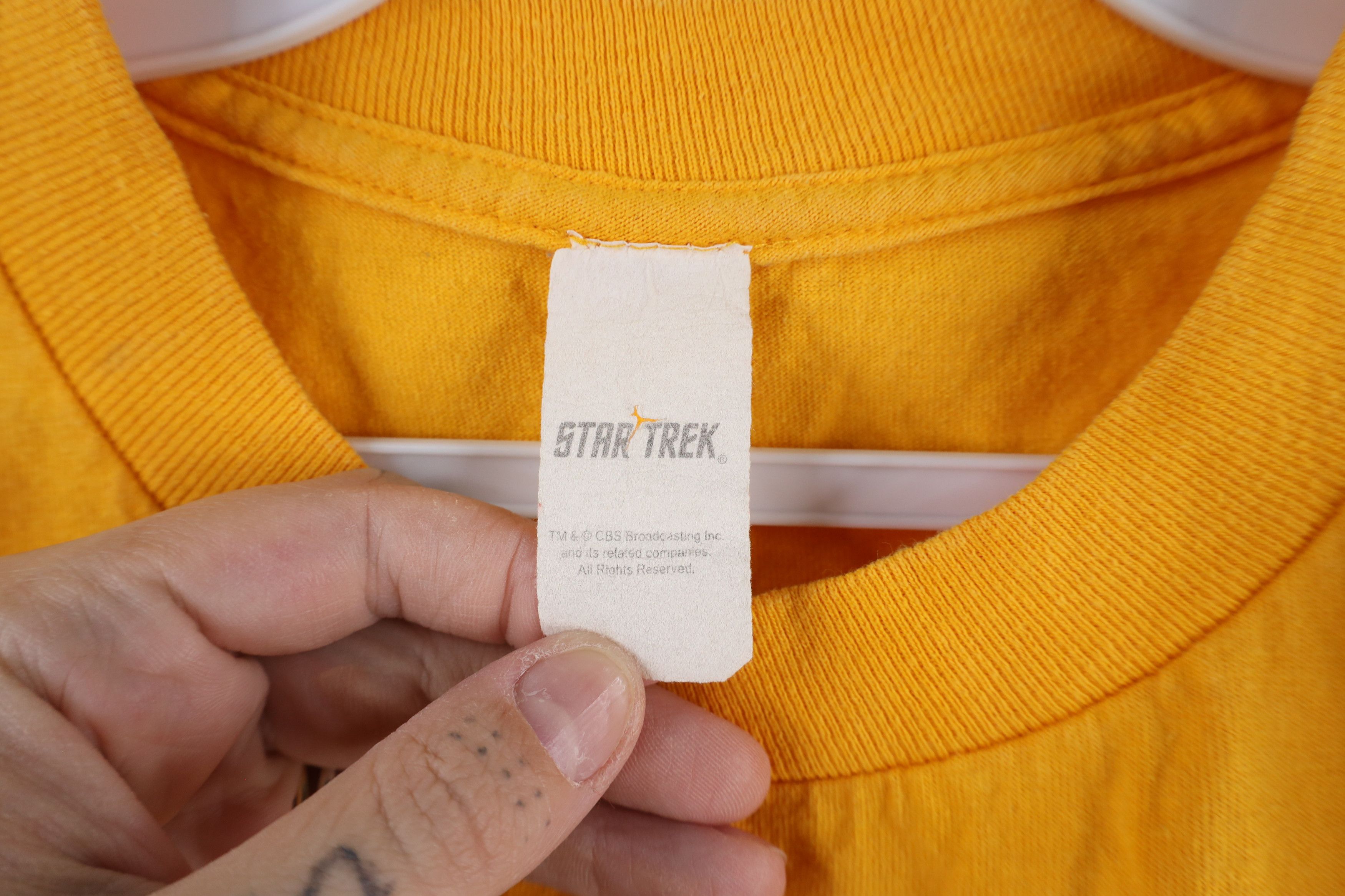 Vintage Vintage 90s Star Trek Short Sleeve T-Shirt Yellow Cotton Size US M / EU 48-50 / 2 - 6 Thumbnail