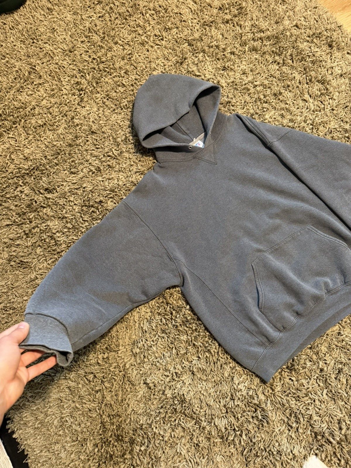 Russell Athletic Vintage Russell Athletic Hoodie Sweatshirt Gray Faded 90s Size US L / EU 52-54 / 3 - 5 Thumbnail