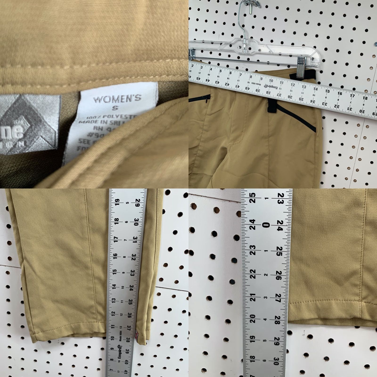 Vintage Alpine Design Hiking Pants Women's Size Small Tan Khaki Belted Outdoor Mountain Size 28" / US 6 / IT 42 - 8 Thumbnail