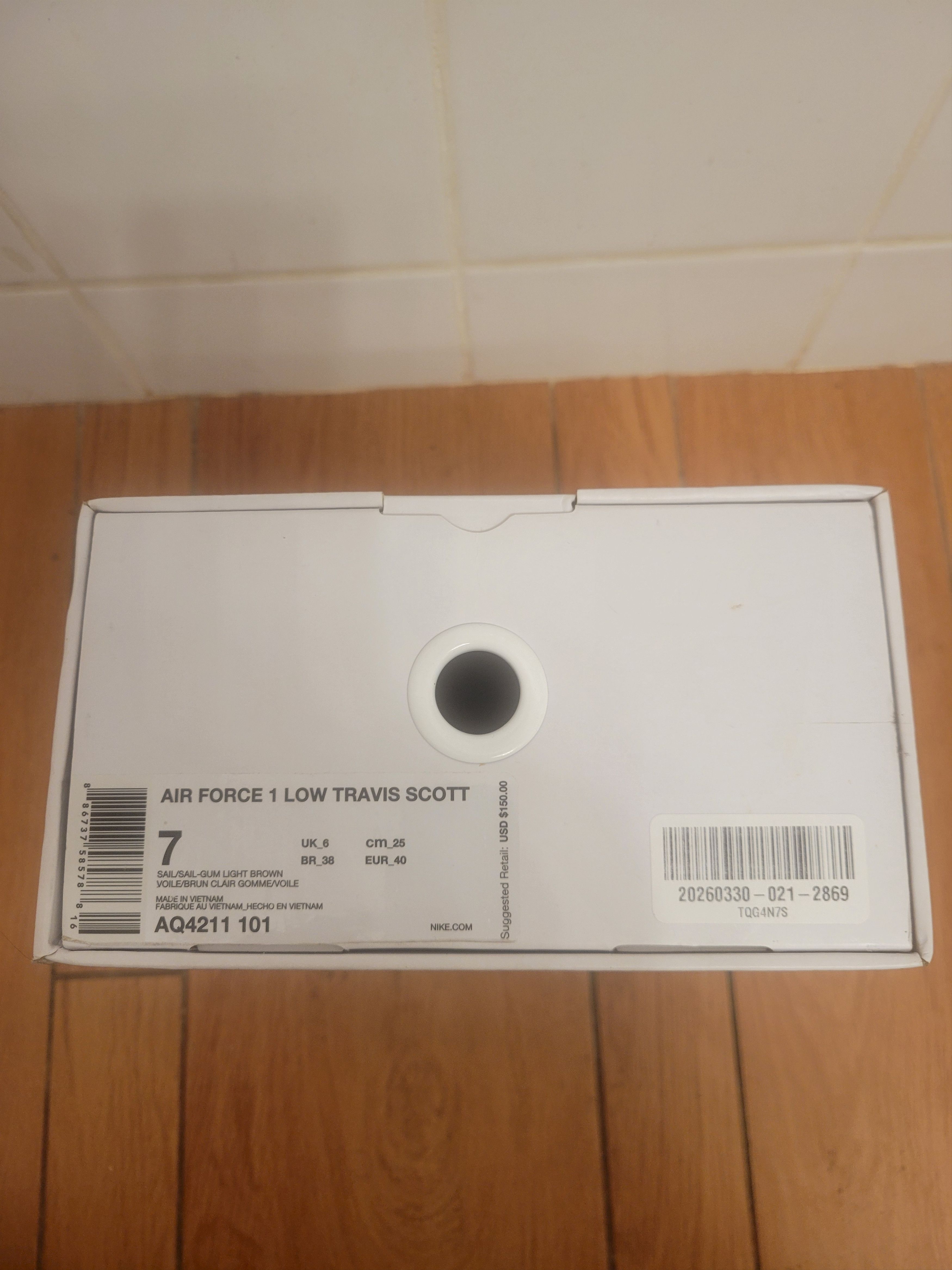 Nike × Travis Scott Nike Air Force 1 Travis Scott Sail Size US 7 / EU 40 - 8 Thumbnail
