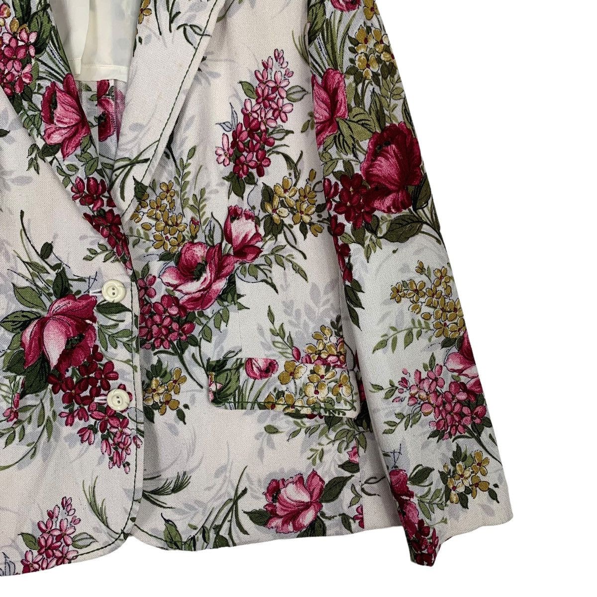 Japanese Brand LAPINE Floral Graphic Casual Jacket #0195-C10 Size M / US 6-8 / IT 42-44 - 5 Thumbnail