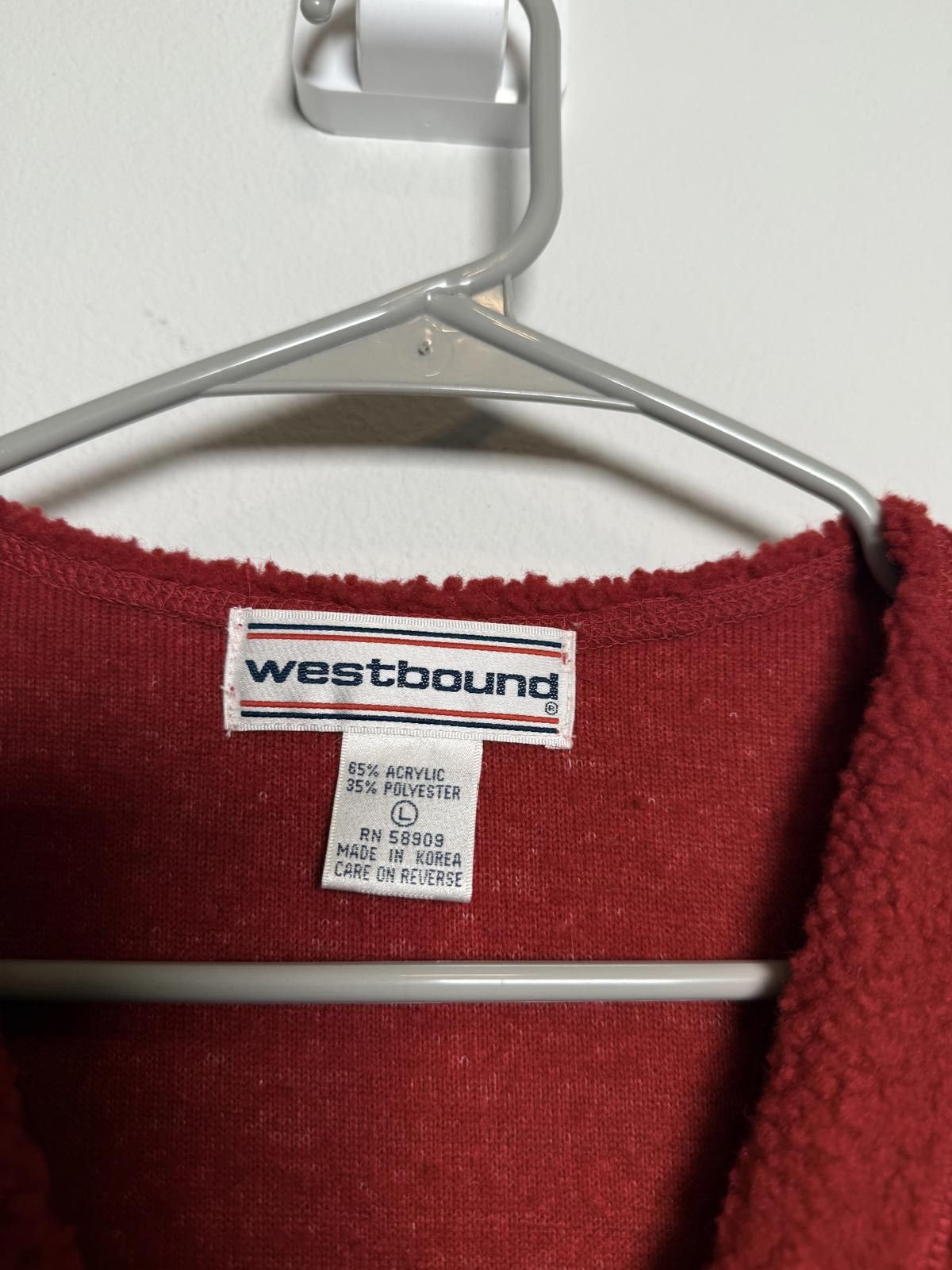 Designer Box Crop Red Fleece Vest Size M / US 6-8 / IT 42-44 - 4 Thumbnail