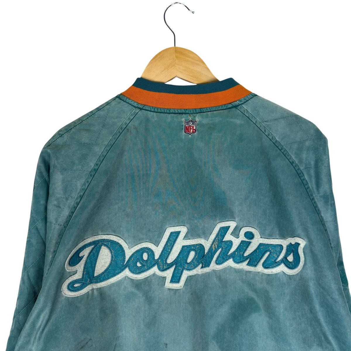 NFL 🌟VINTAGE 90s MIAMI DOLPHINS NFL BOMBER JACKET Size US M / EU 48-50 / 2 - 7 Thumbnail
