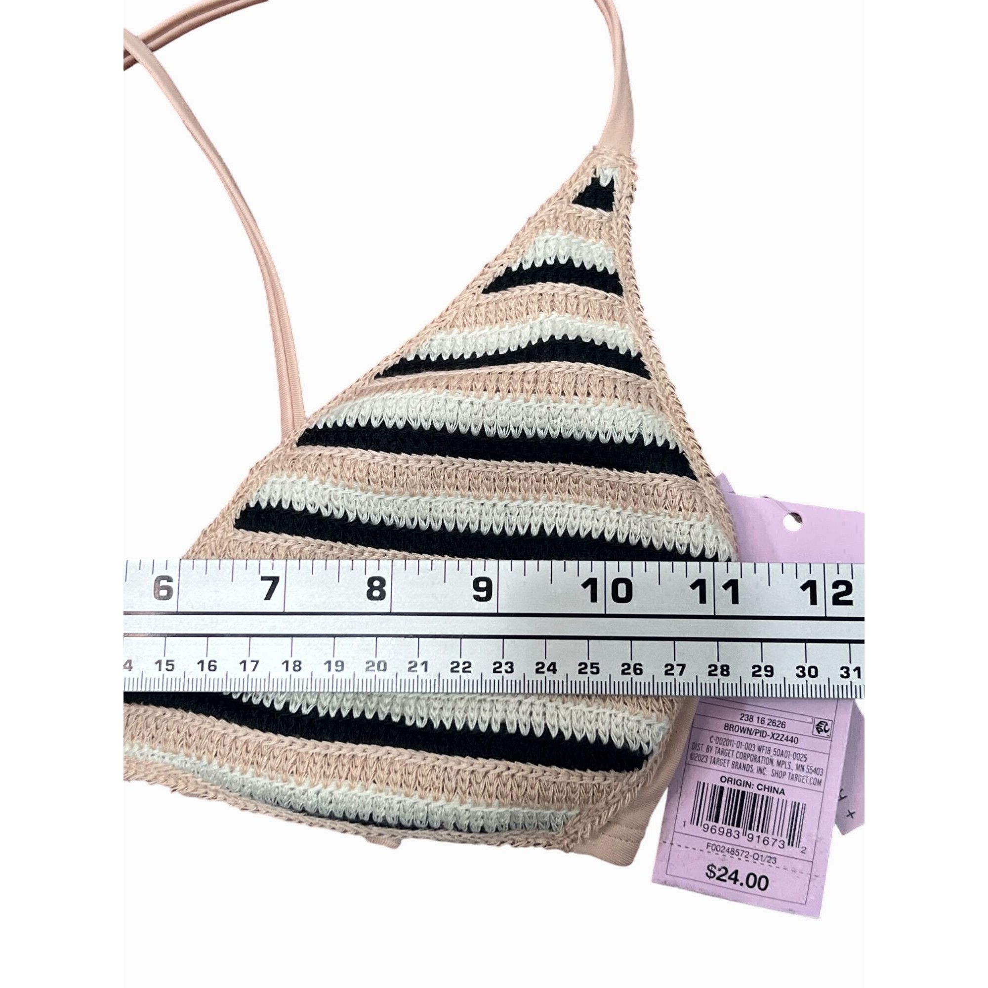 Other Wild Fable - Women's Stripe Crochet Bralette Bikini Top - Be Size ONE SIZE - 3 Thumbnail