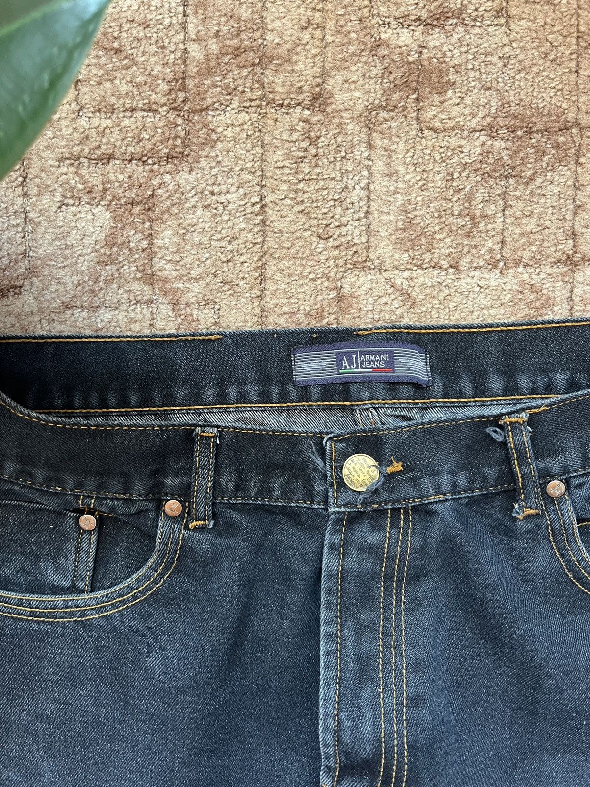 Armani Vintage Armani Metal Logo Streetwear Baggy Jeans Pants Size US 38 / EU 54 - 5 Thumbnail