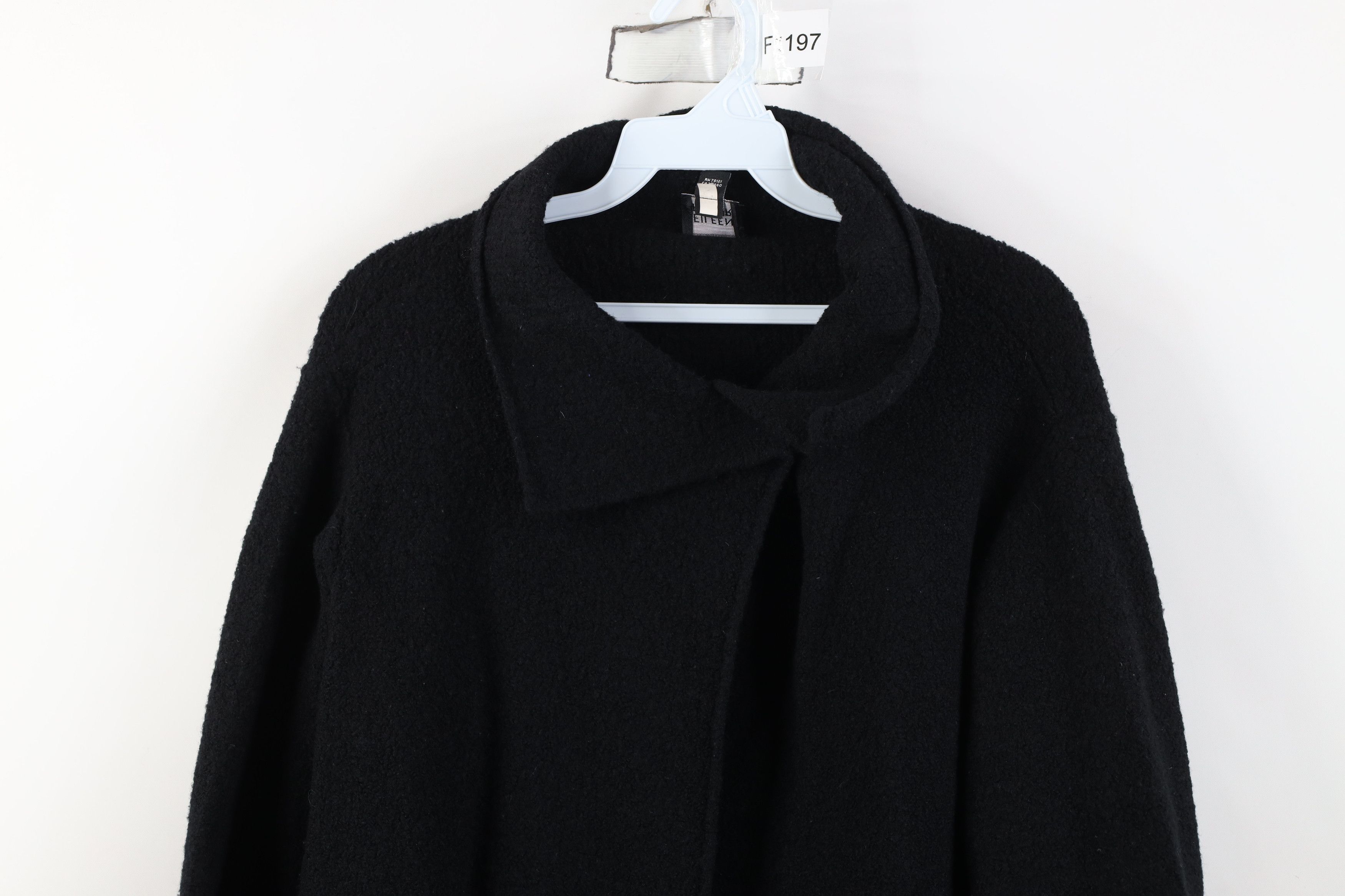 Eileen Fisher Eileen Fisher Wool Collared Top Button Sweater Jacket Black Size M / US 6-8 / IT 42-44 - 2 Thumbnail
