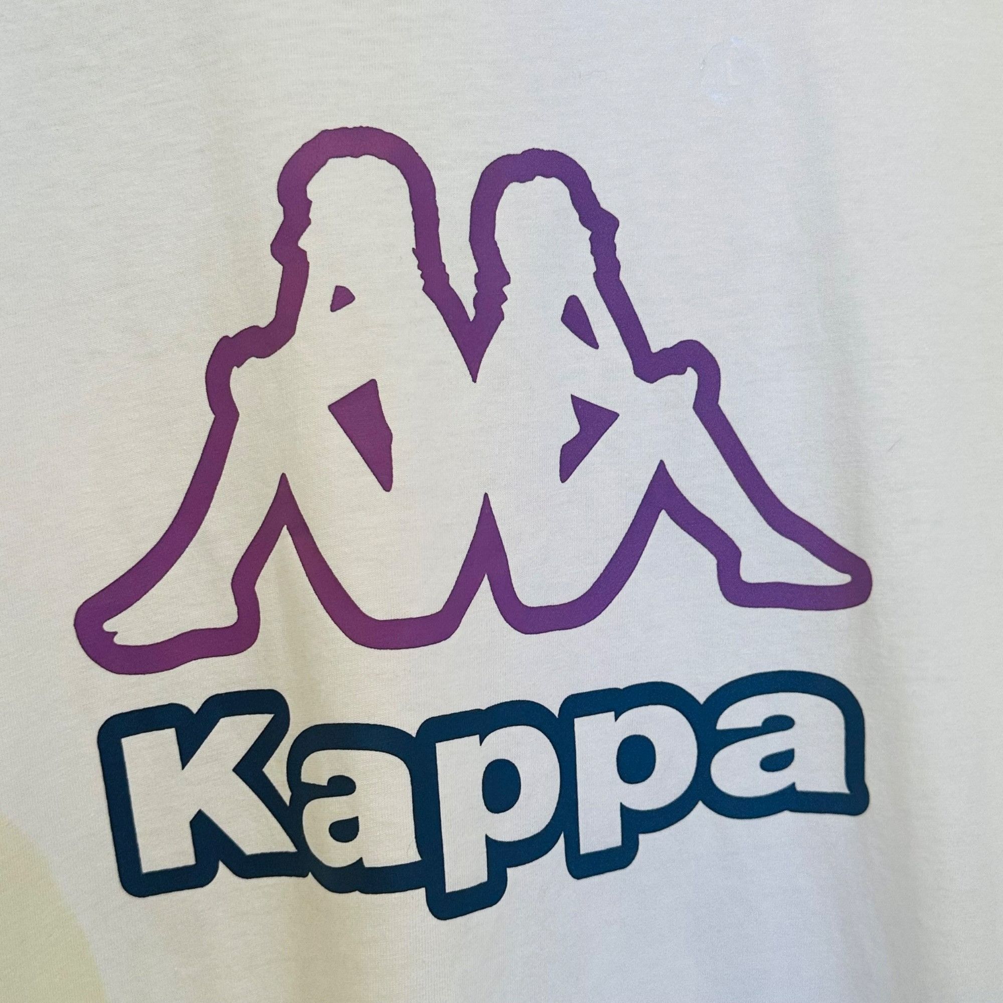 Kappa ✨Kappa Size L Men's White T-Shirt With Purple Logo Graphic S Size US L / EU 52-54 / 3 - 2 Thumbnail