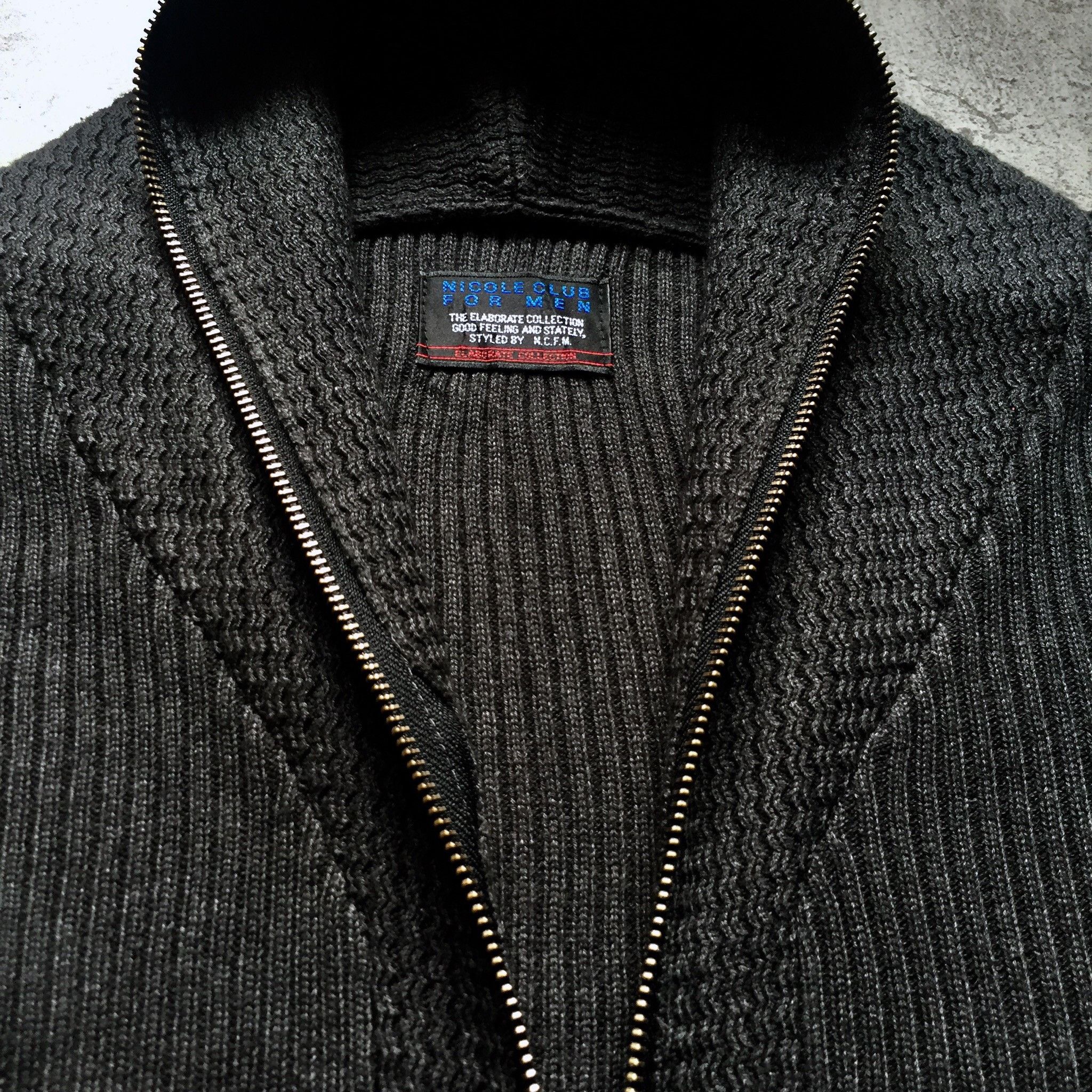 Nicole Club Nicole Club For Man Avant Garde Full Zipper Knitwear Size US M / EU 48-50 / 2 - 4 Thumbnail