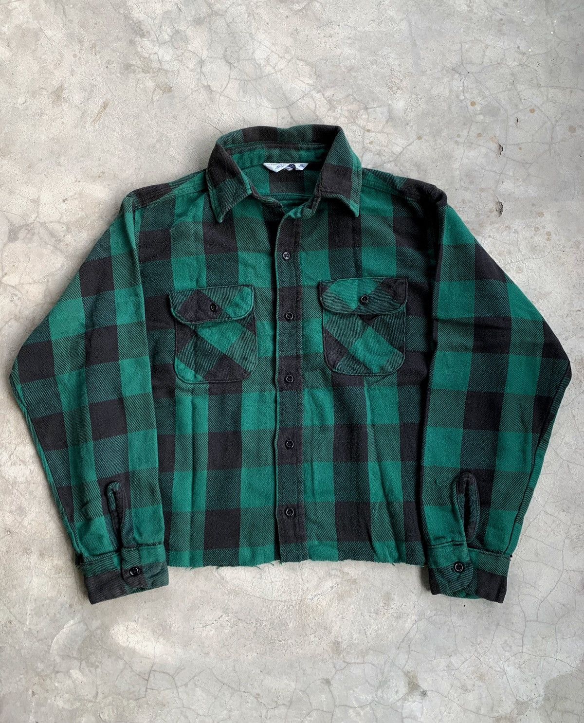 Vintage Cropped button up shirt flannel mr.leggs boxy Size US L / EU 52-54 / 3 - 4 Thumbnail