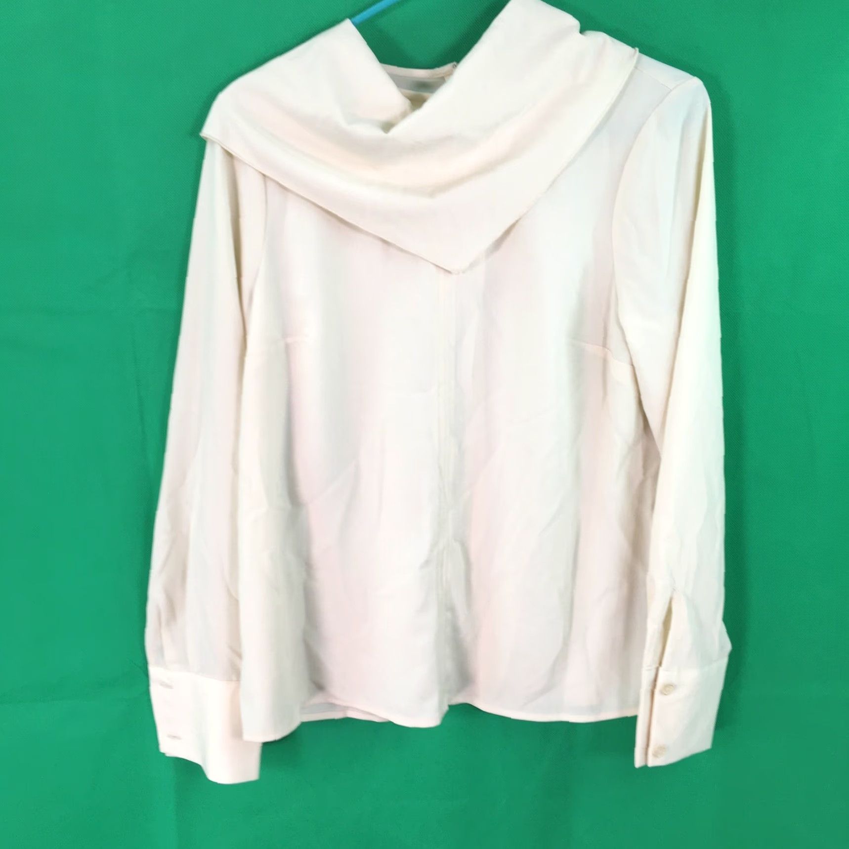 Vintage WHO WHAT WEAR Womens Blouse Long Sleeve Scarf Neck White Chiffon Size XS Casual Size XS / US 0-2 / IT 36-38 - 2 Thumbnail