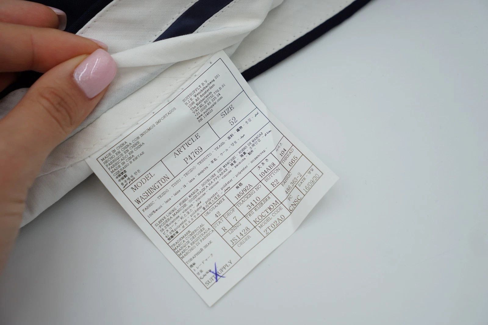 Suitsupply Men Suitsupply Pants Navy Blue Wool Washington Size UK/US42 Size 42R - 4 Thumbnail