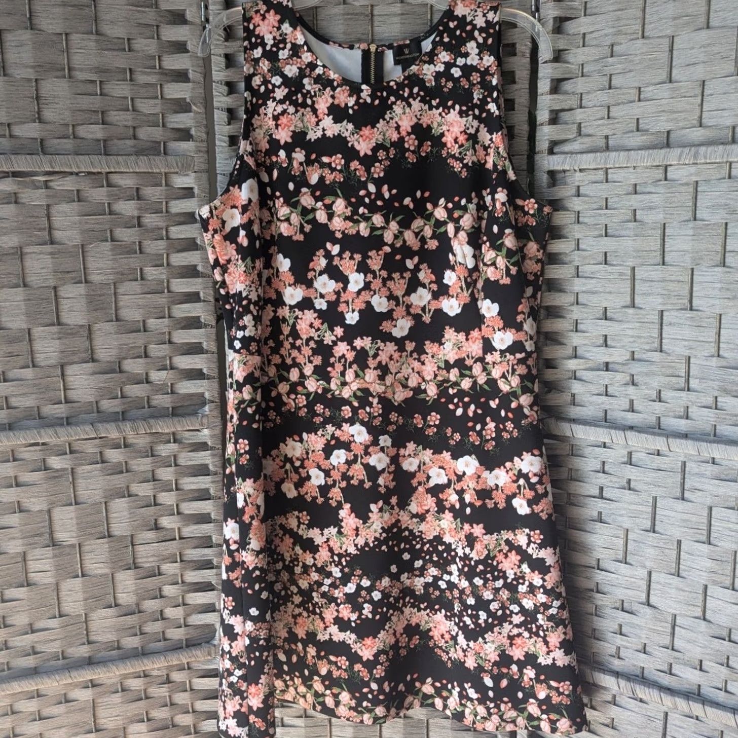 Worthington Worthington Black Floral Sleeveless Mini Shift Dress Sz M Office Chic Whimsigoth Size M / US 6-8 / IT 42-44 - 7 Thumbnail