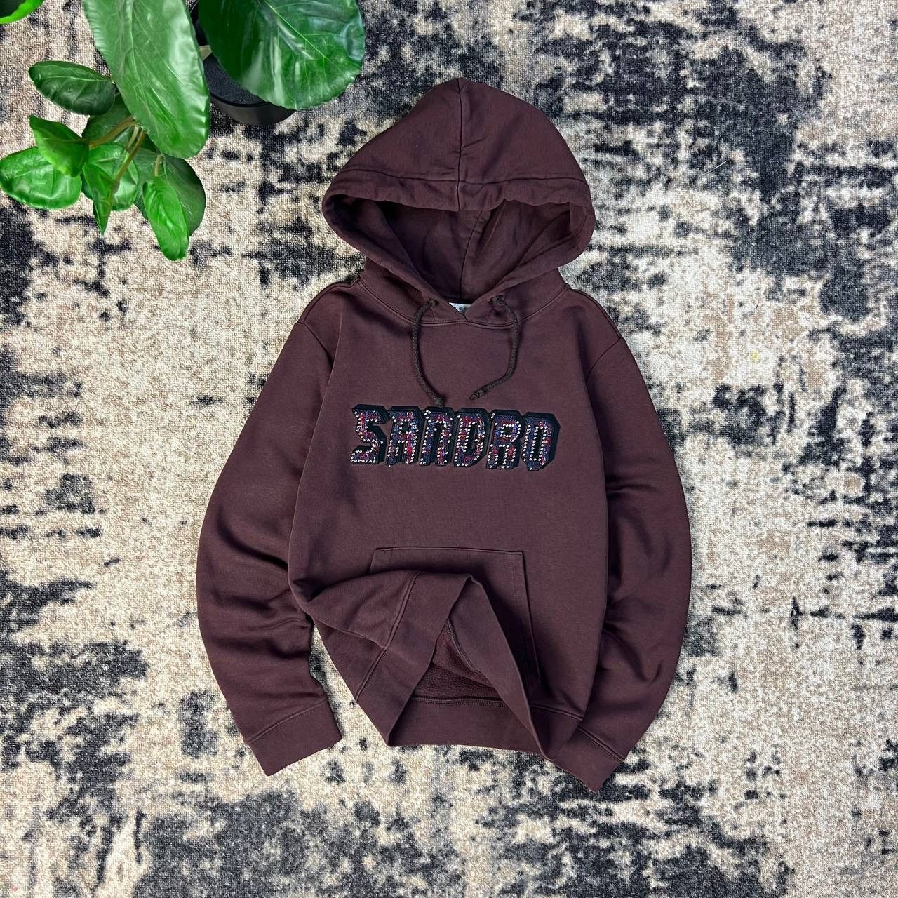 Sandro Sandro Paris Big Embroidered Logo Luxury Hoodie Size S / US 4 / IT 40 - 1 Thumbnail