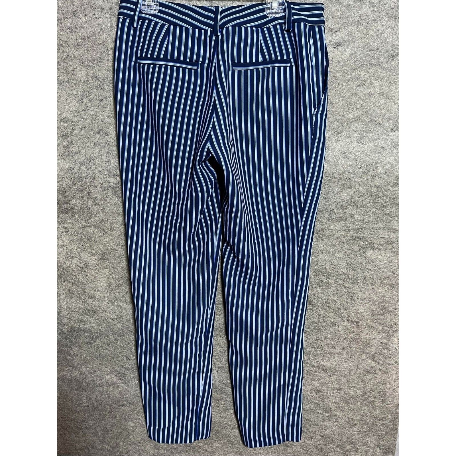 Banana Republic Banana Republic Pants Womens 0 Ryan Striped Tapered Blue Size 25" / US 0 / IT 36 - 2 Thumbnail