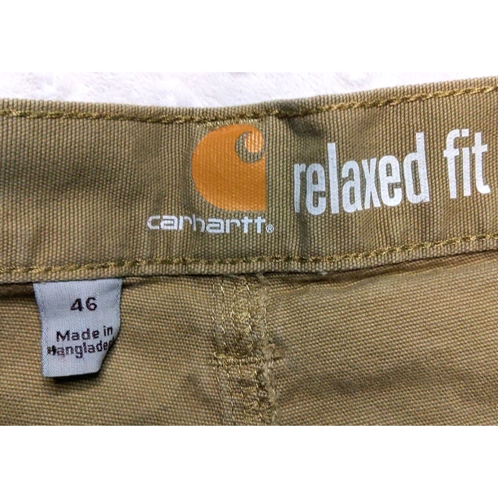 Carhartt Carhartt Shorts Mens 46 Khaki Relaxed Fit Canvas Work Utility Cargo Shorts Beige Cotton Cargo Pocket Relaxed Mens 46 USA Shirt? Size US 30 / EU 46 - 4 Thumbnail