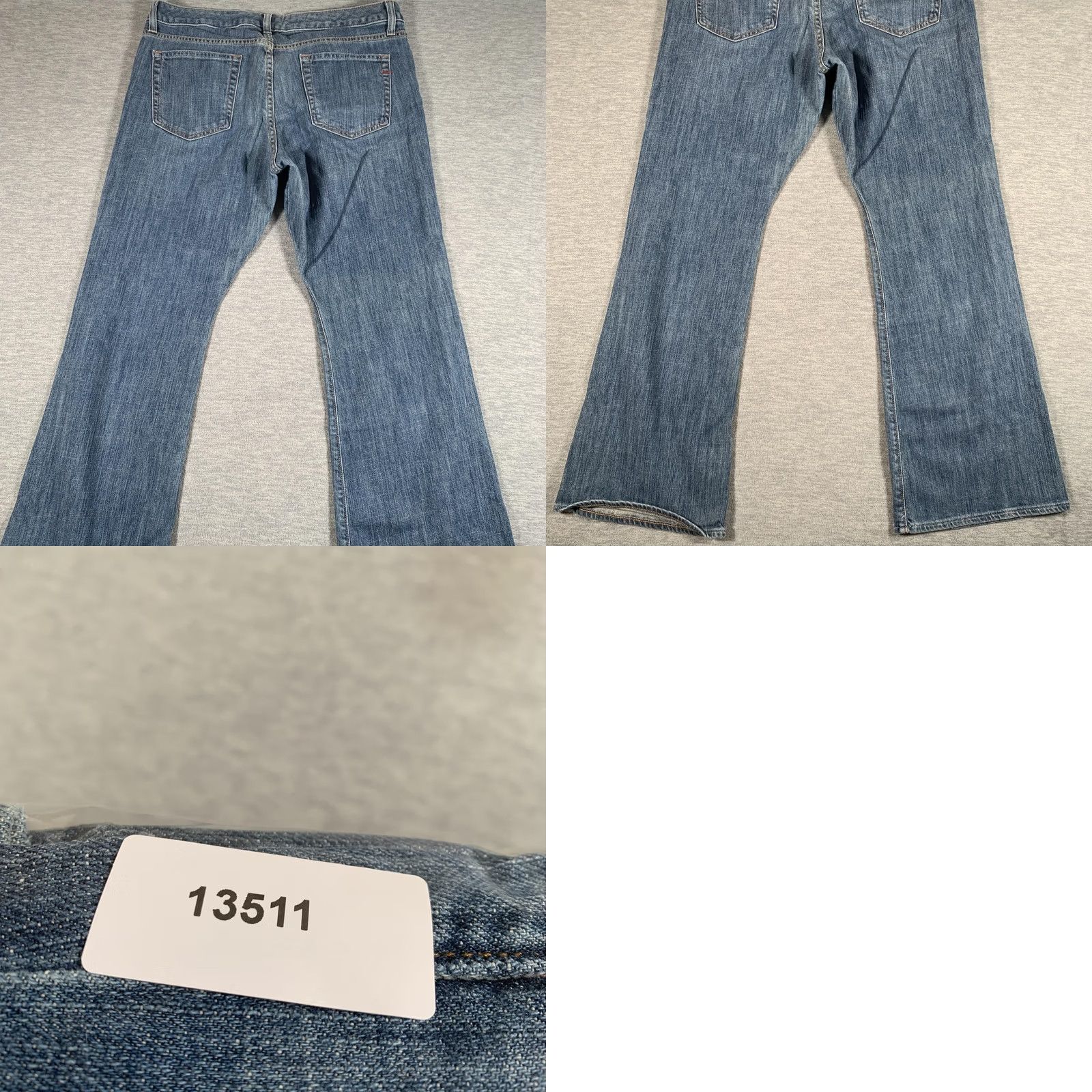 Gap Gap Jeans Womens 12 Blue Medium Wash Mid Rise Flare Stretch Denim Regular Fit Jeans Size 34" / US 12 / IT 48 - 9 Thumbnail