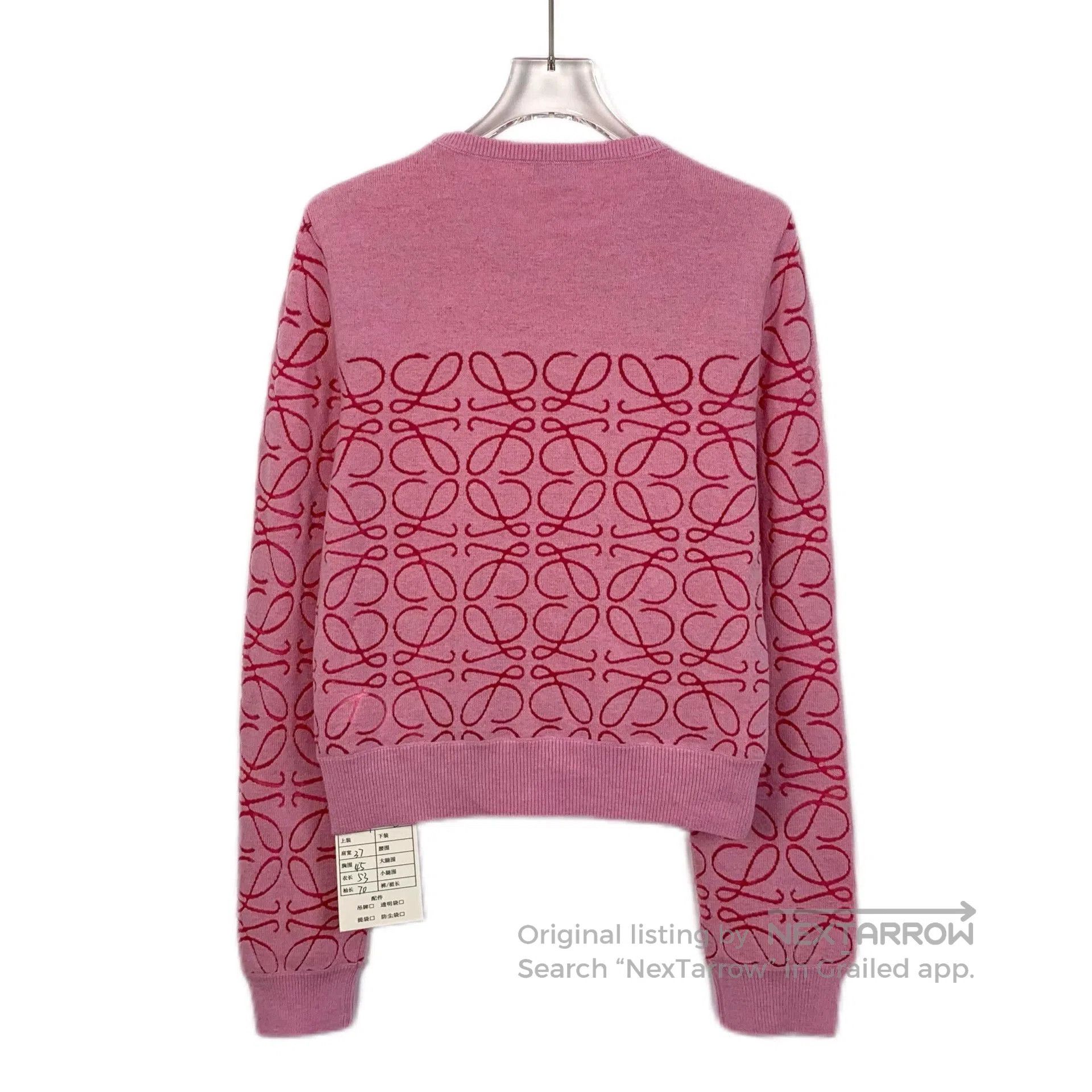 Loewe Loewe Pink Logo Wool Knit Sweater. Size US L / EU 52-54 / 3 - 2 Thumbnail
