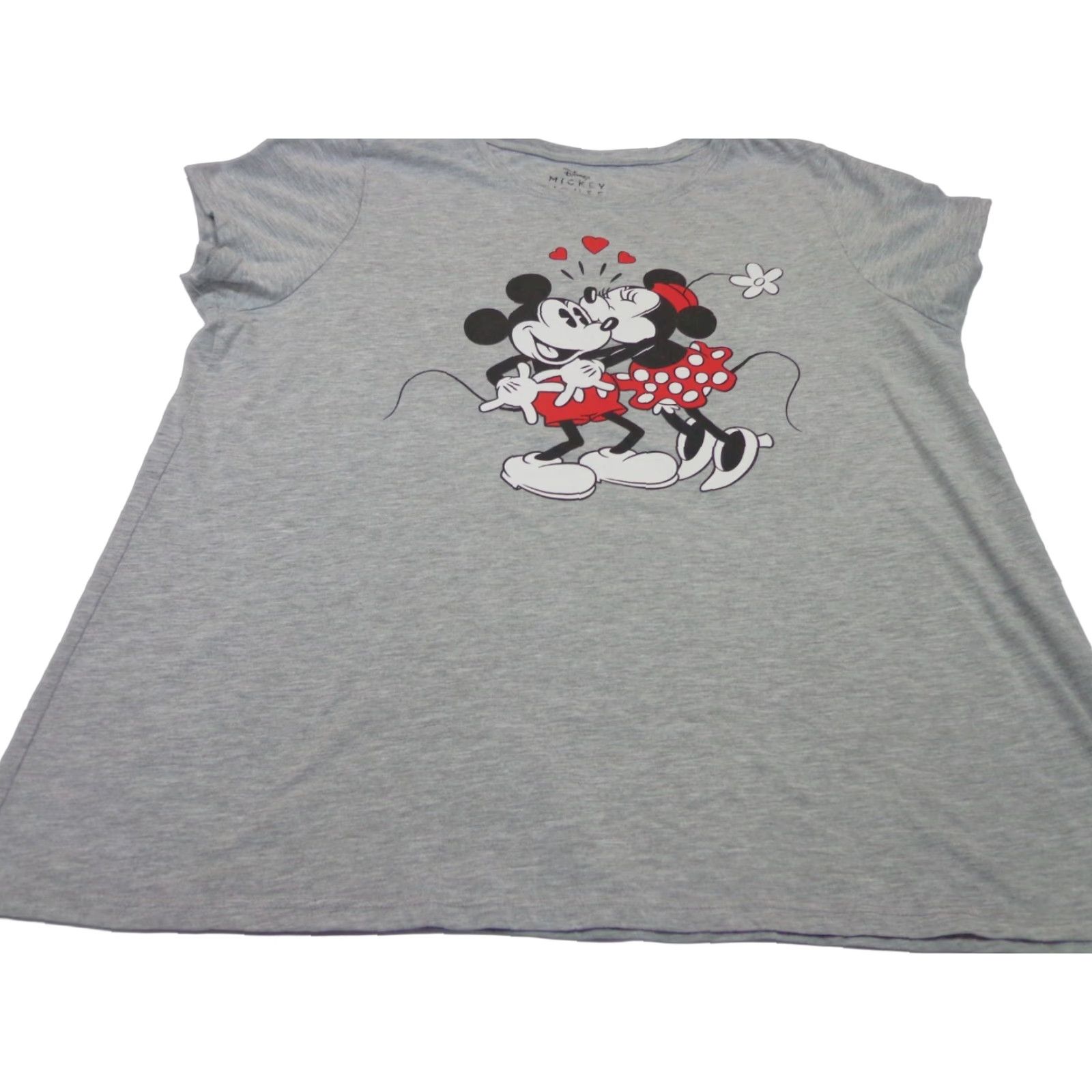 Disney Disney Mickey Mouse & Minnie Kissing Gray T-Shirt Women’s Size 2XL Size XXL / US 16-18 / IT 52-54 - 1 Thumbnail