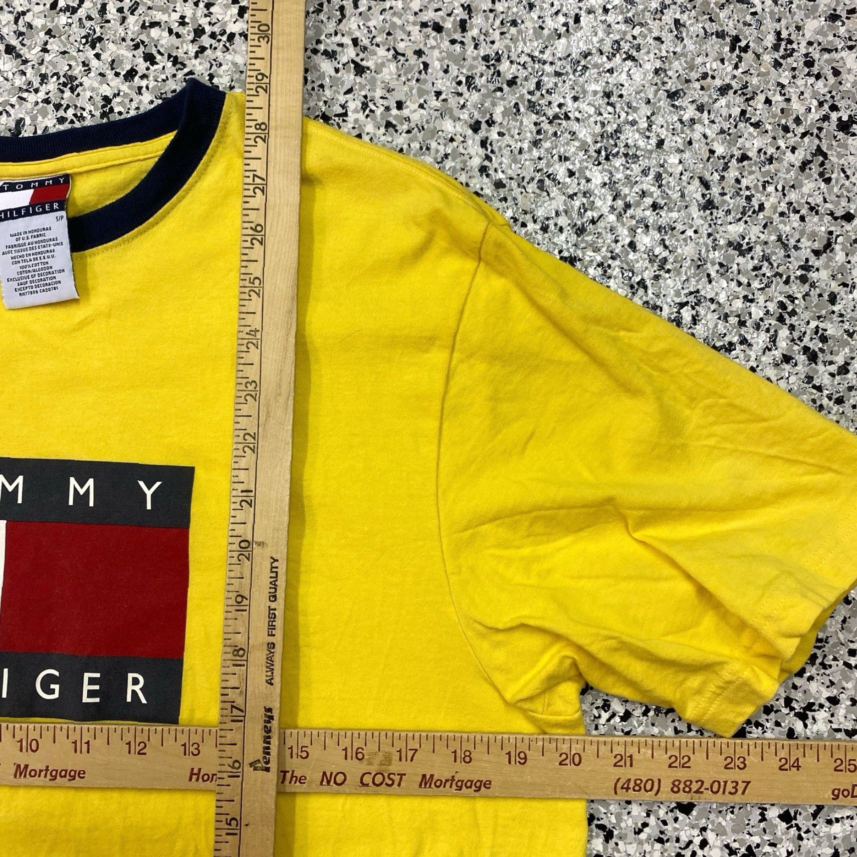 Tommy Hilfiger VINTAGE Tommy Hilfiger Flag Shirt Mens Small Yellow Blue Ringer Tee 90s Shirt Mens Small Blue Flag 90s Hilfiger Tommy Jeans Hip Hop Retro Size US S / EU 44-46 / 1 - 3 Thumbnail