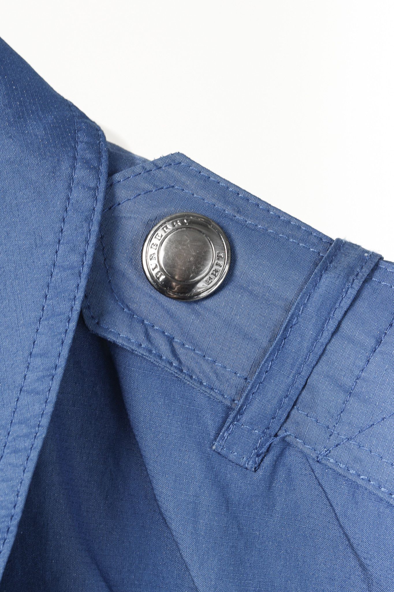 Burberry Burberry Brit Blue Double-Breasted Belted Short Rain Coat Size S / US 4 / IT 40 - 3 Thumbnail