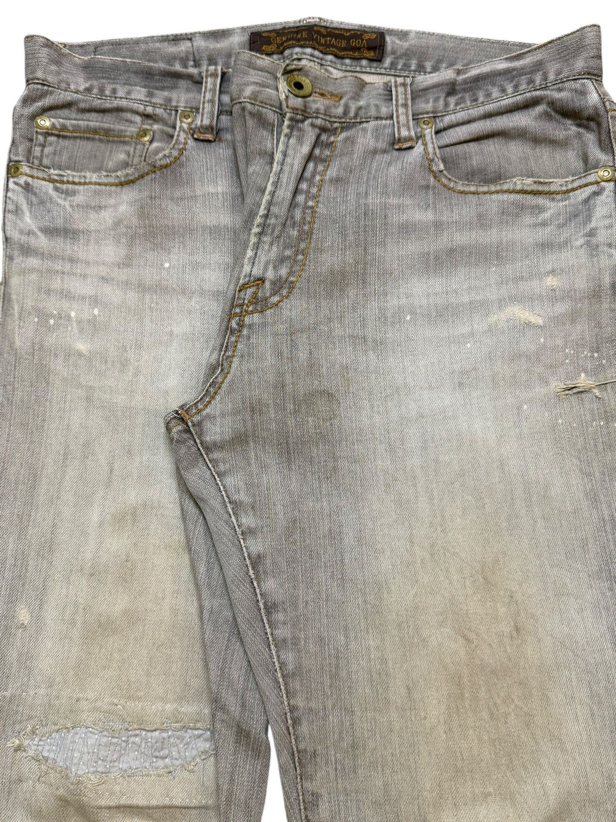 GOA Vintage GOA Mud Wash Faded Style Distressed Style Jeans Size US 30 / EU 46 - 4 Thumbnail