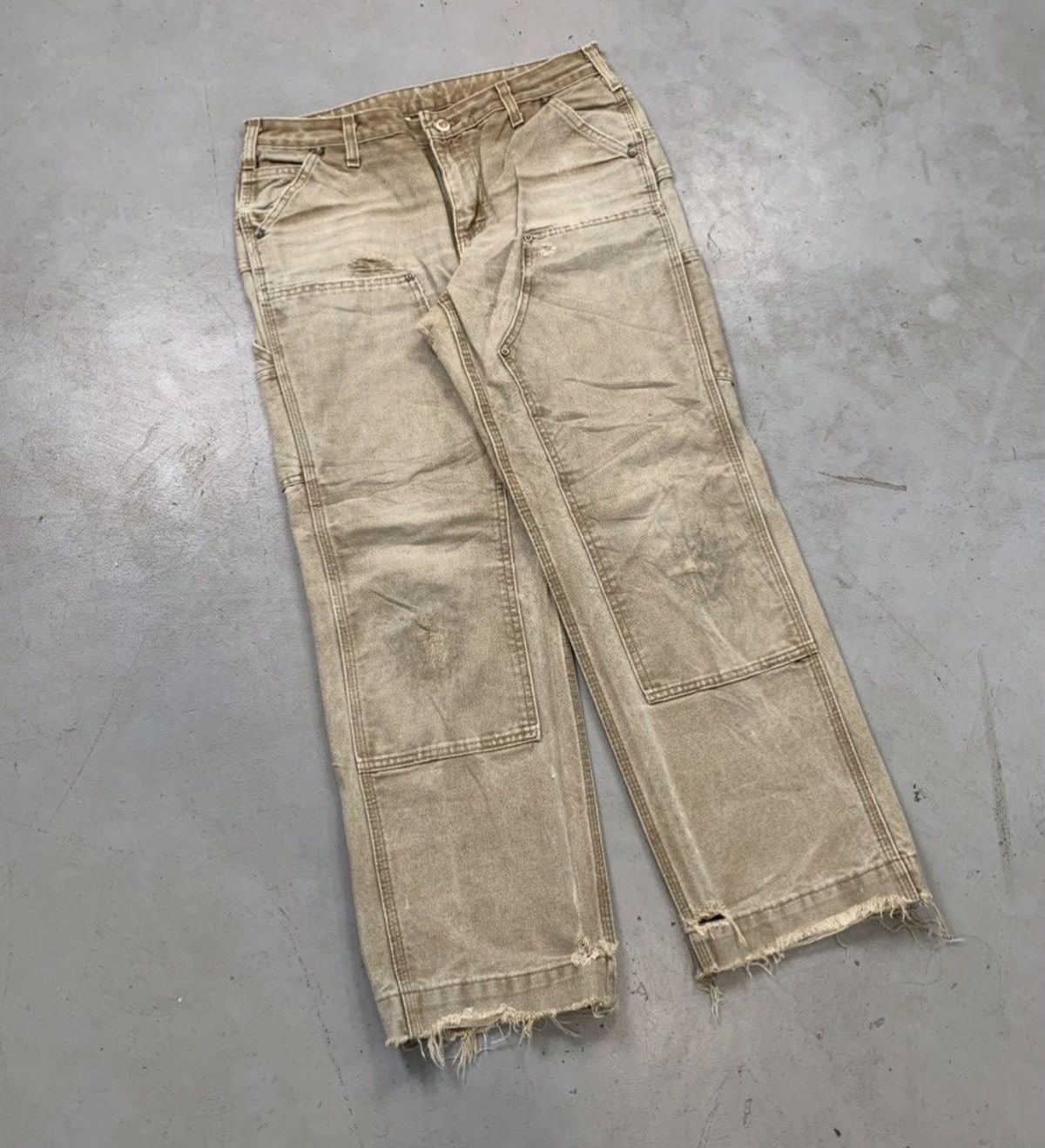 Carhartt Vintage carhartt b136 brn double knee denim Size US 32 / EU 48 - 1 Thumbnail